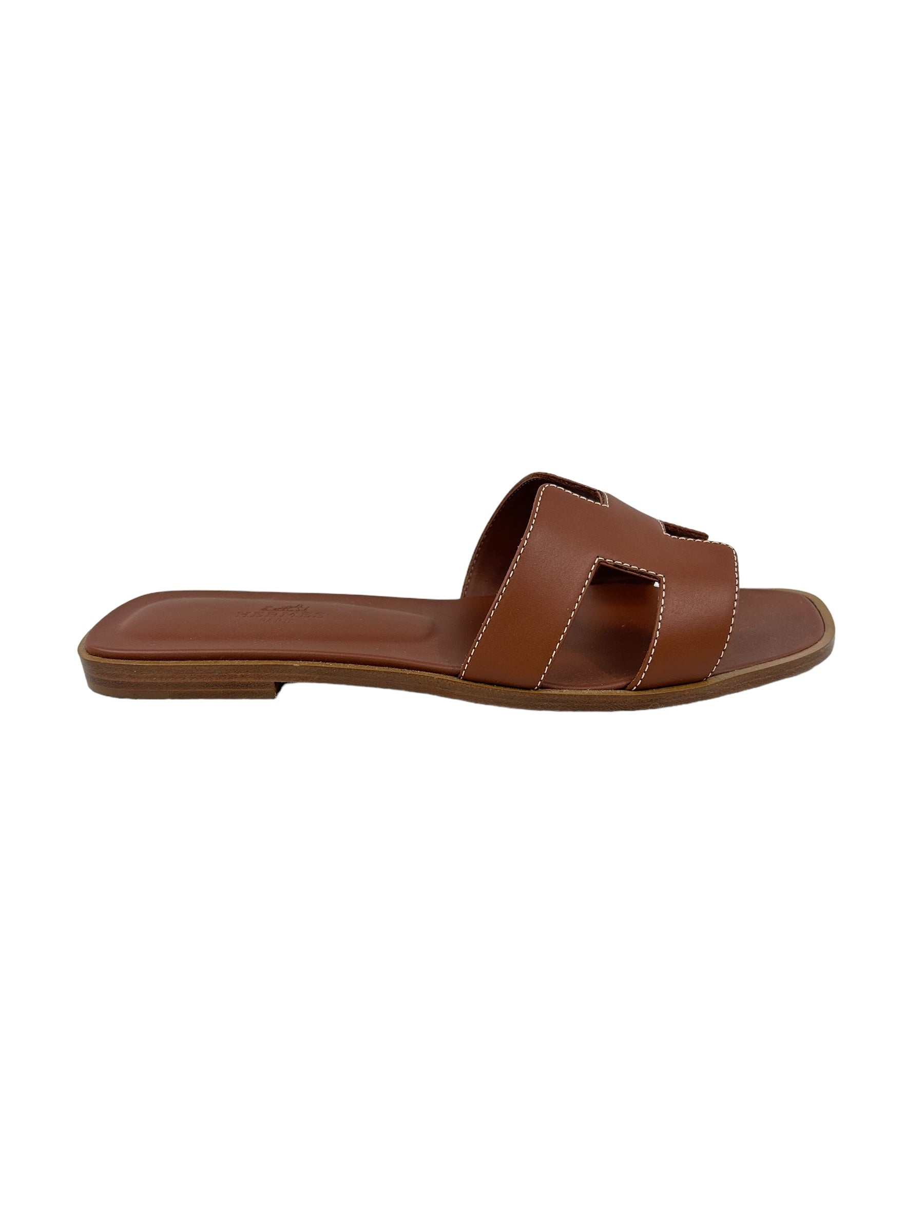 Gold Boxcalf Leather Oran Sandals