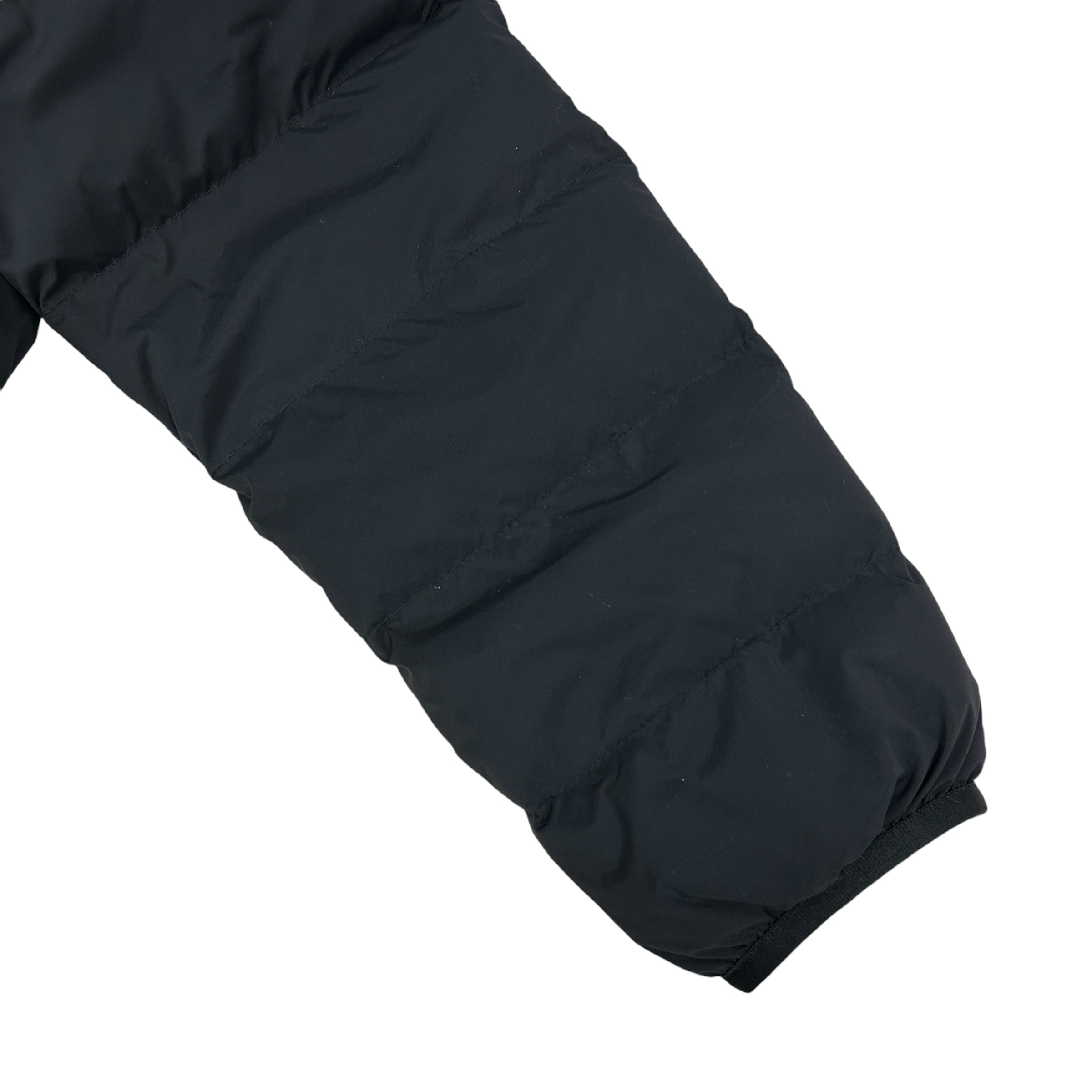 Black Nylon Down Fill Short Hooded Puffer Anwar Guibotto Jacket w/SBHW