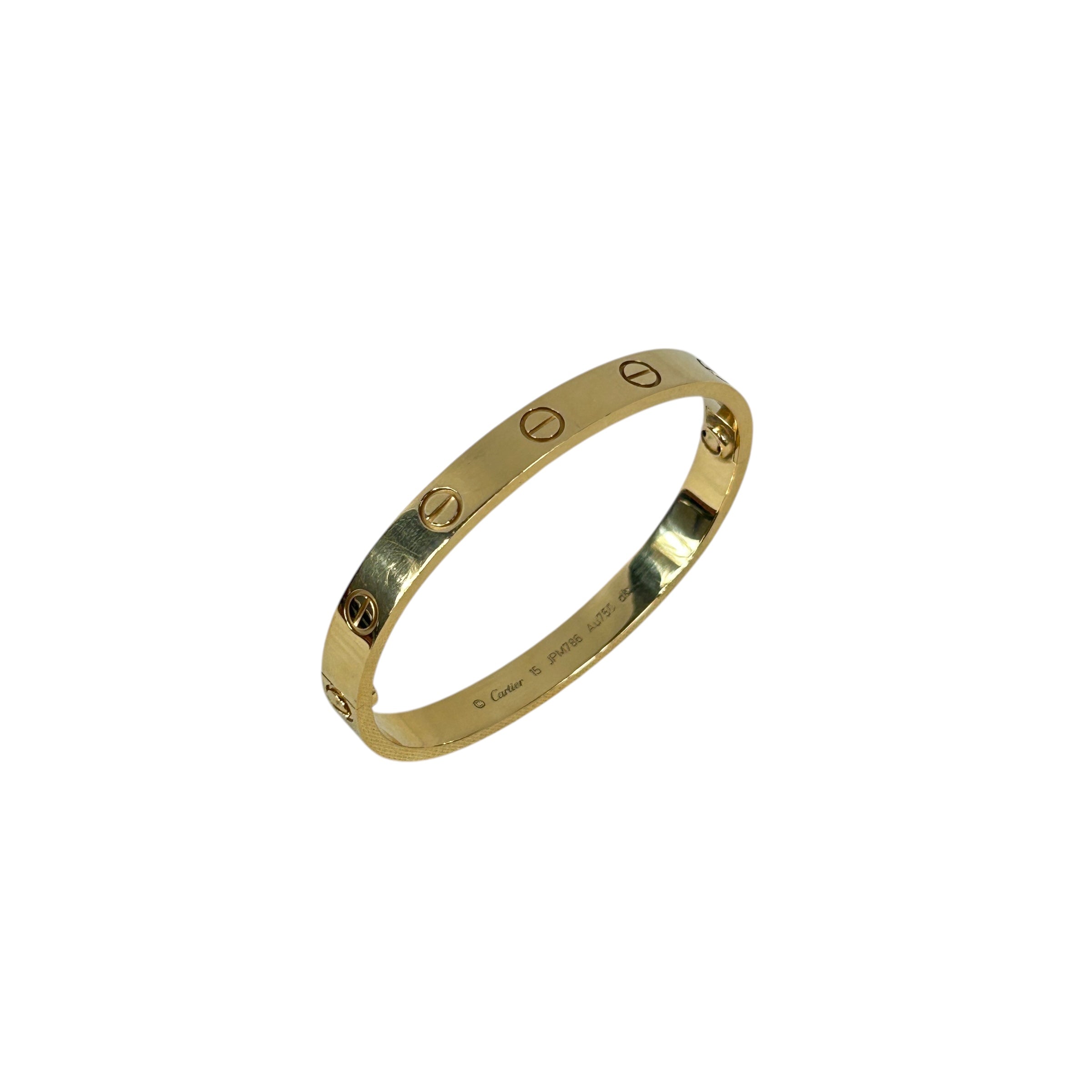 18K Yellow Gold Classic Model Love Bangle