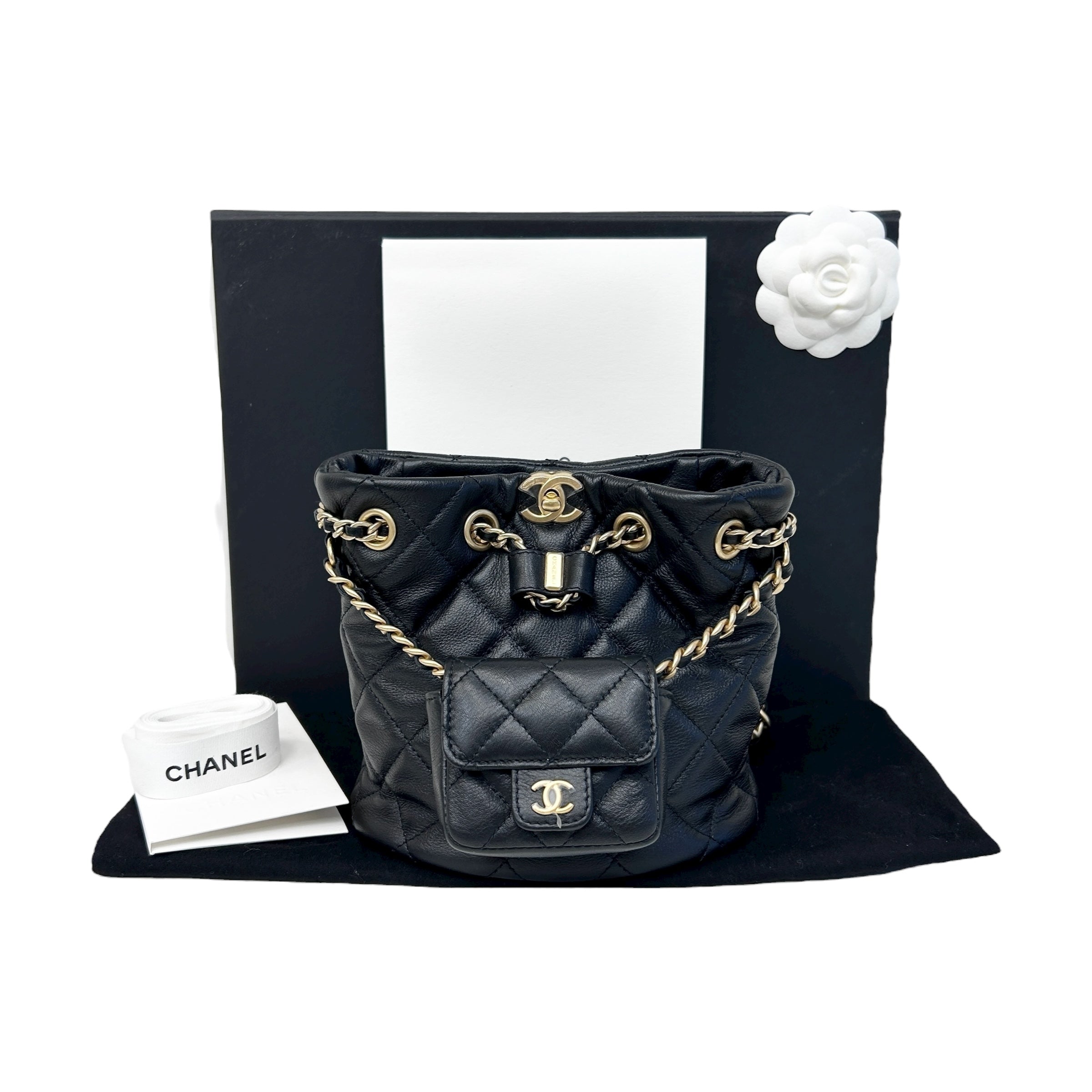 Black 23A Twinset Mini Backpack with Pouch w/GHW