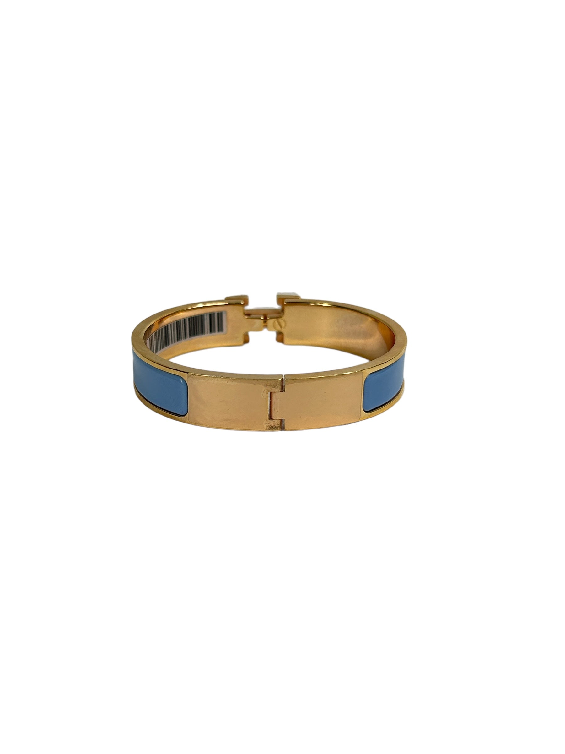 Bleu Chardon Enamel Rose Gold Clic H PM Bracelet