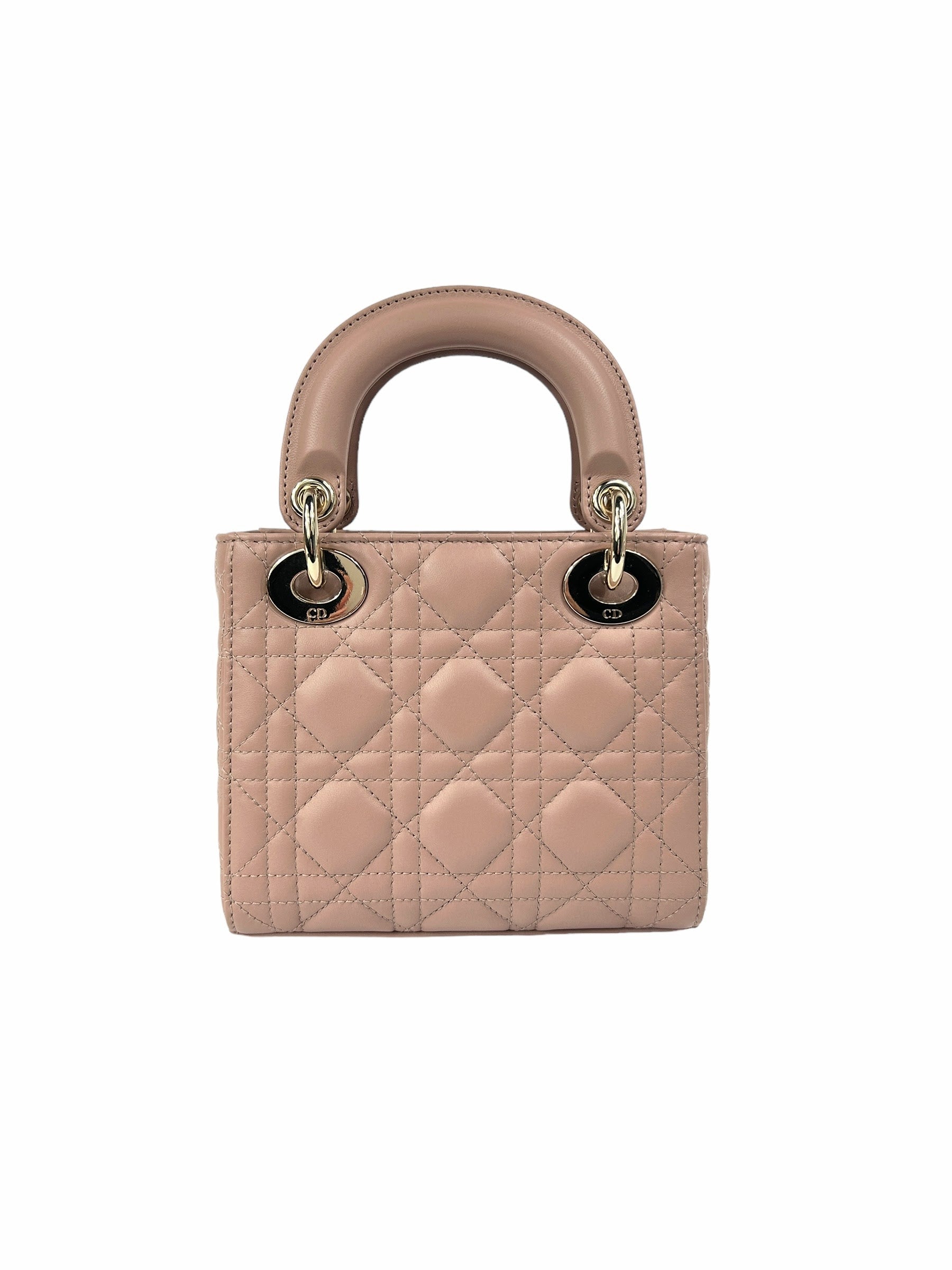 Mini Rose Des Vents Cannage Lambskin Lady Dior W/GHW