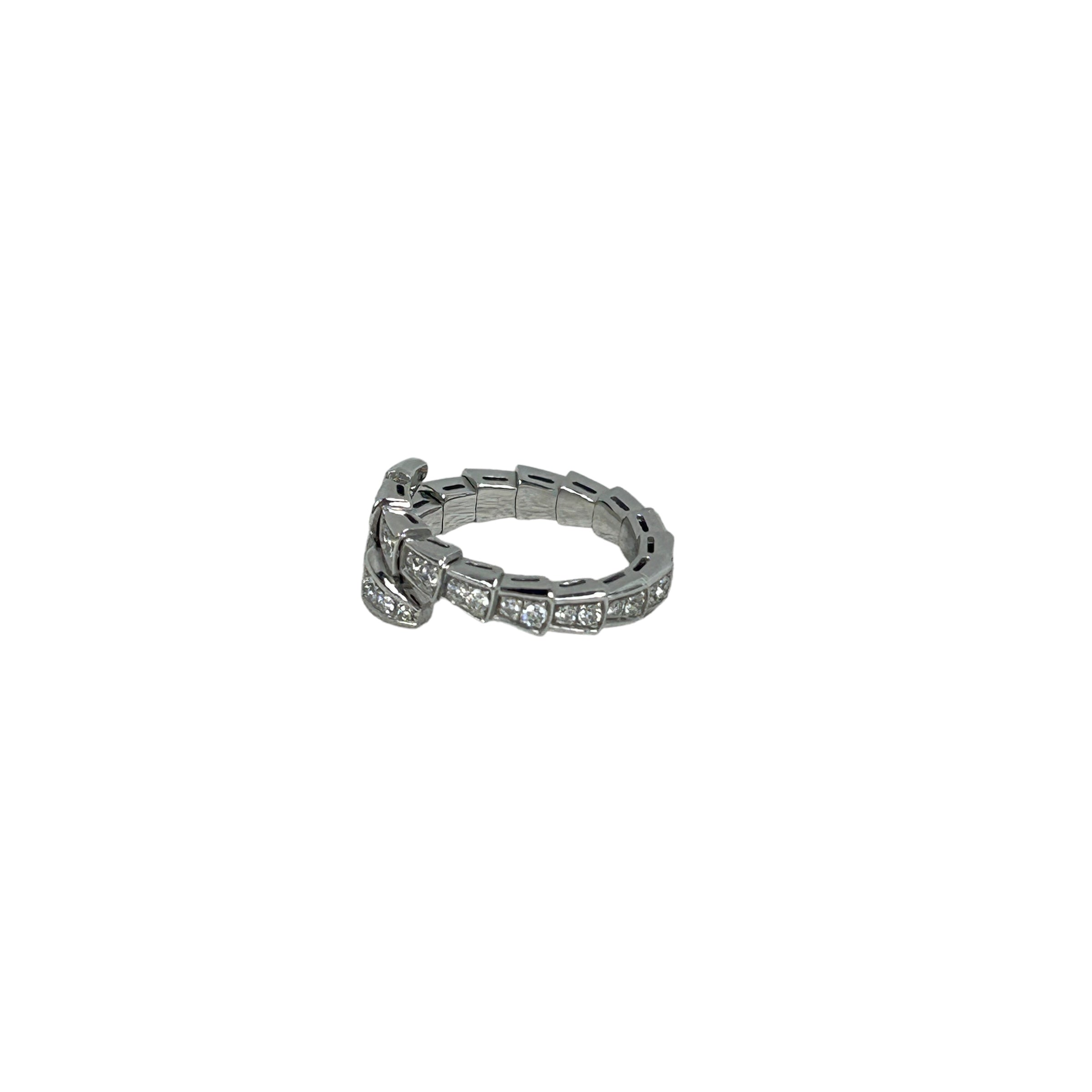 Serpenti Viper Diamond and 18K White Gold Ring