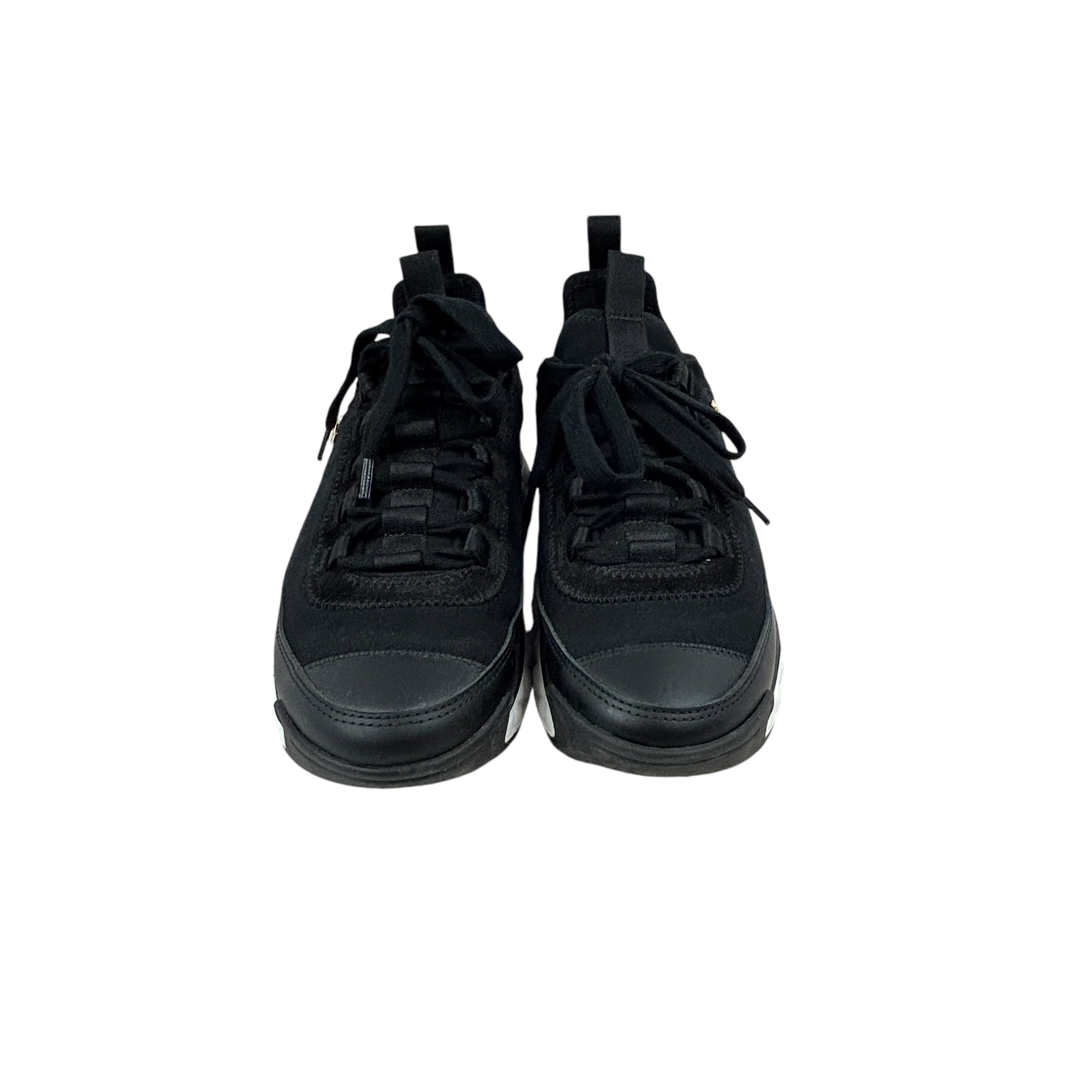 Black Velvet Calfskin and Mixed Fibers Tennis Sneaker w/GHW