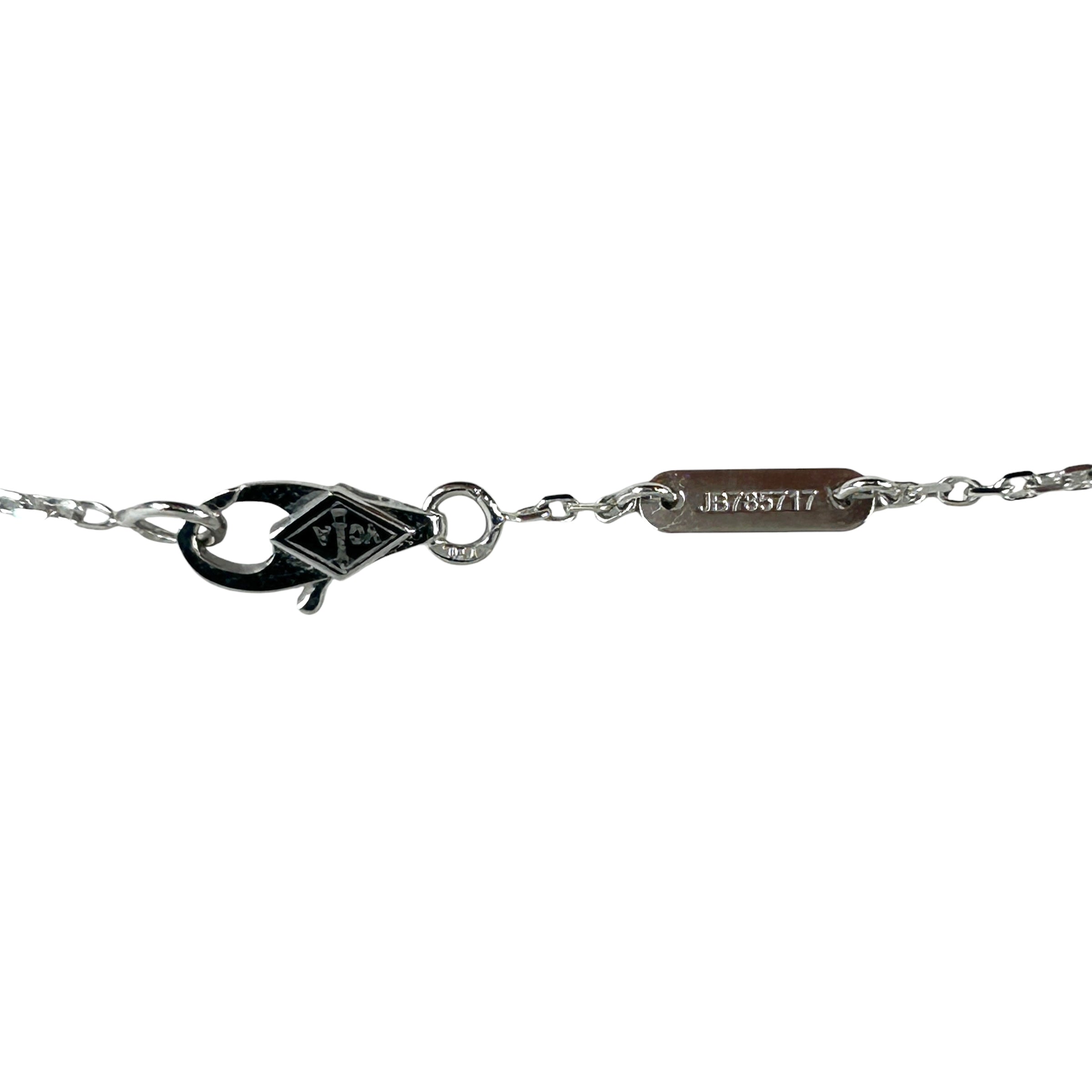 Sweet Alhambra 18K White Gold Motif Diamond Bracelet