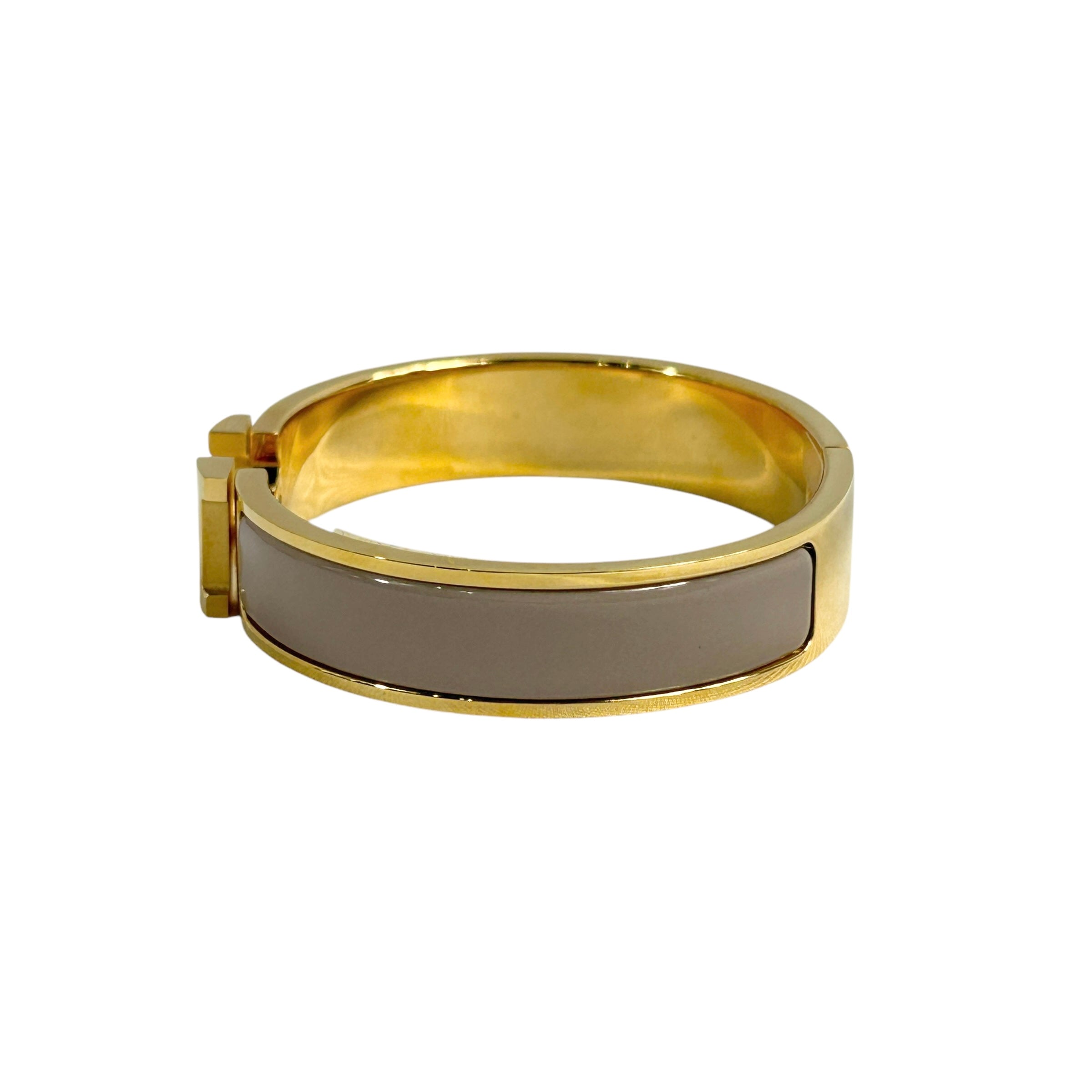 Yellow Gold Plated Marron Glace Clic H Bracelet