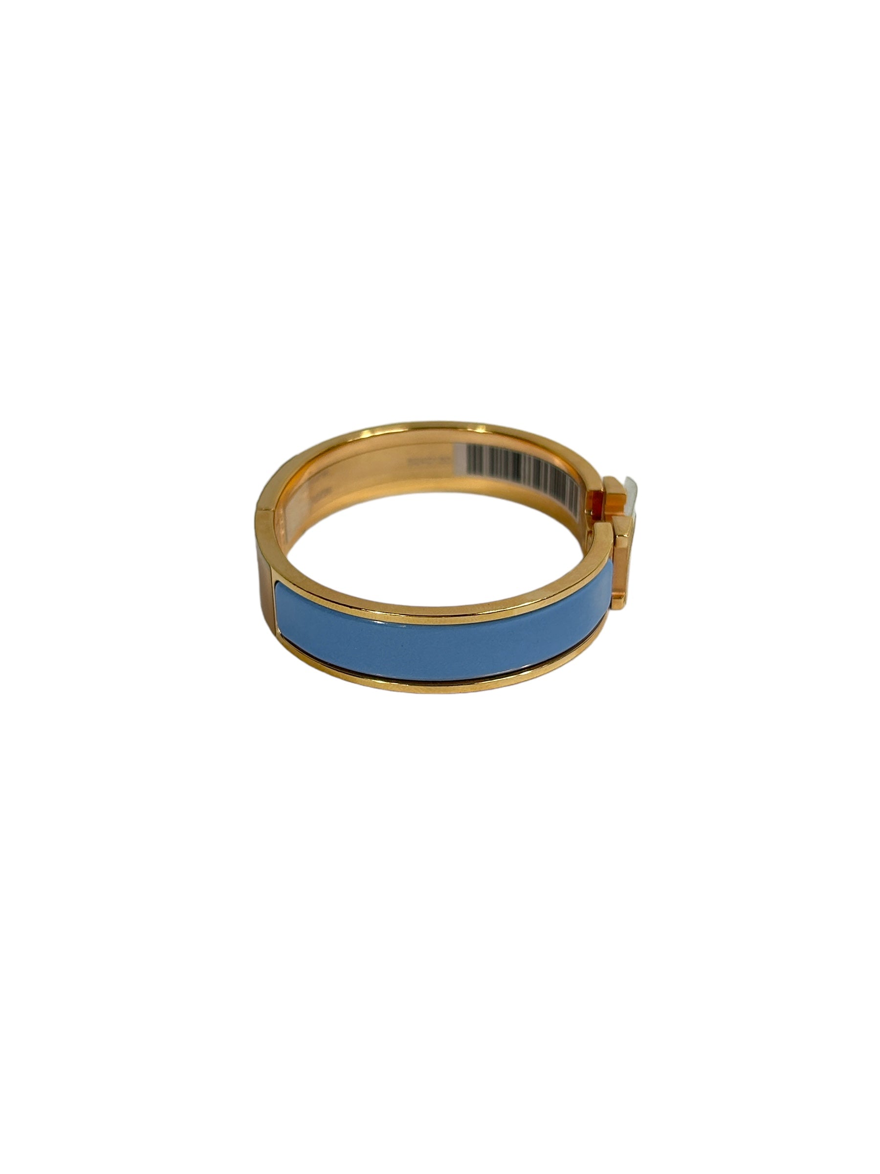 Bleu Chardon Enamel Rose Gold Clic H PM Bracelet