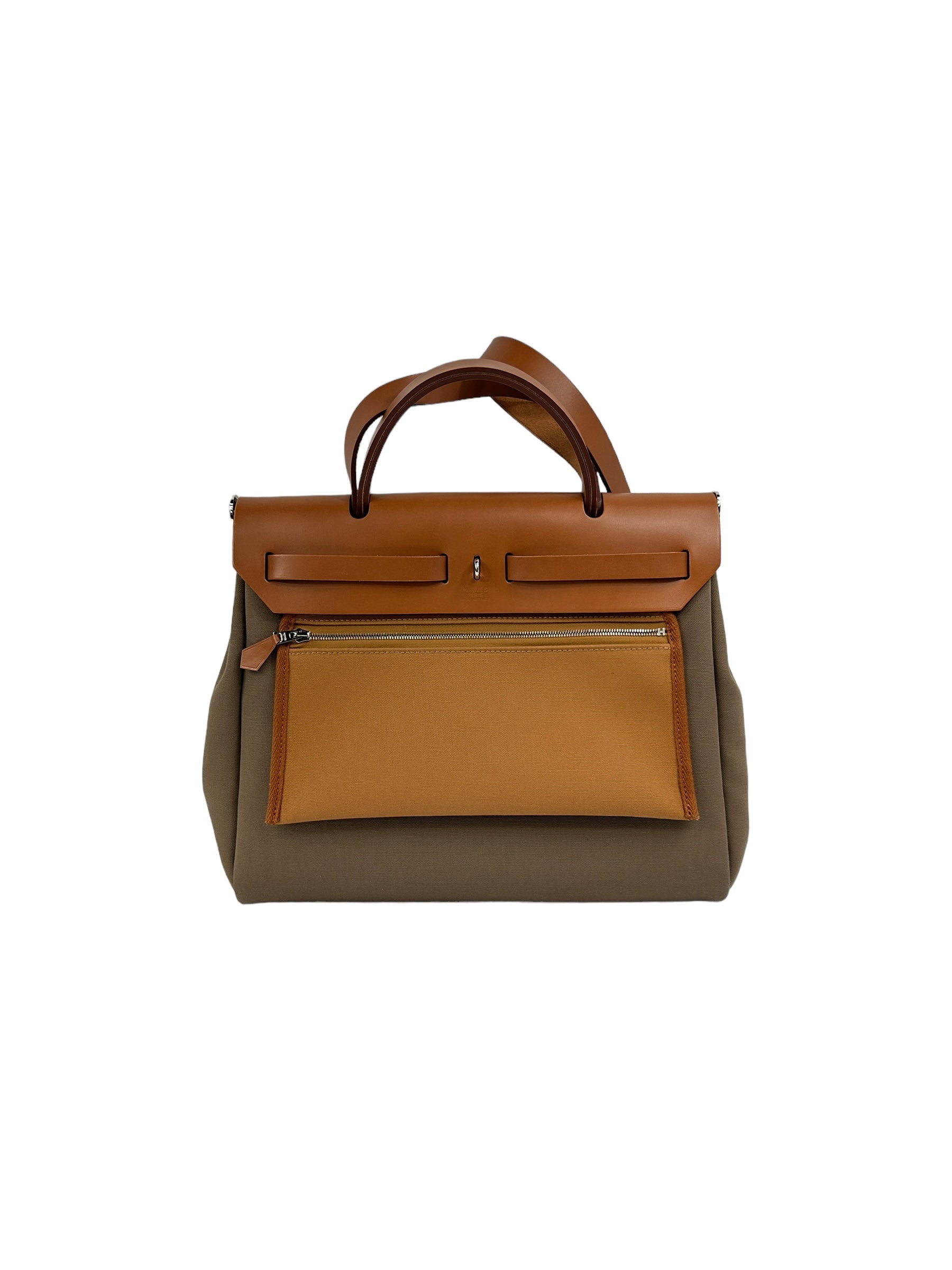 Herbag Etoupe/Dune/Fauve Zip 31 Retourne Verso Bag w/PHW