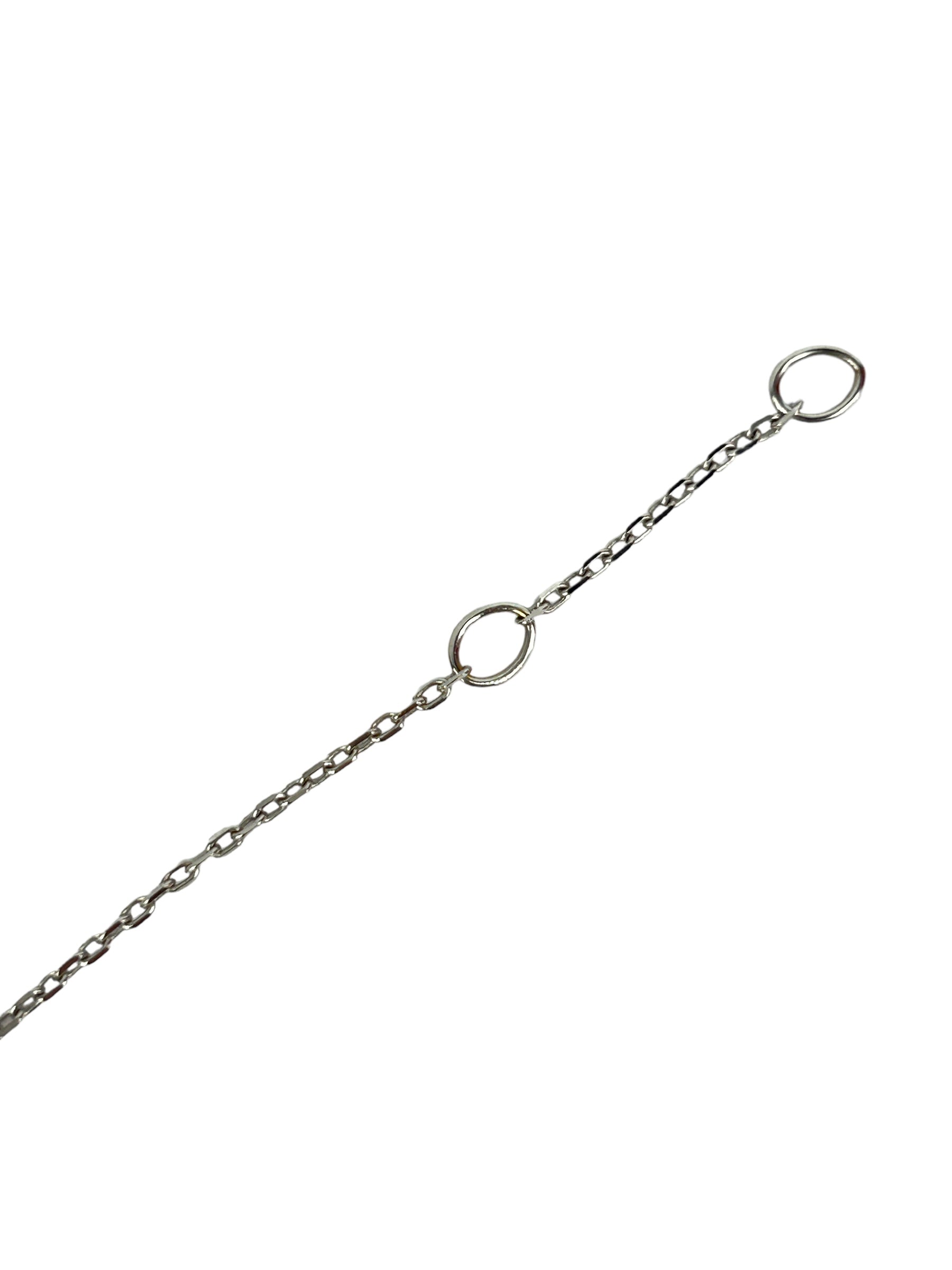 Monogram 18K White Gold Icon Ring Pendant Necklace