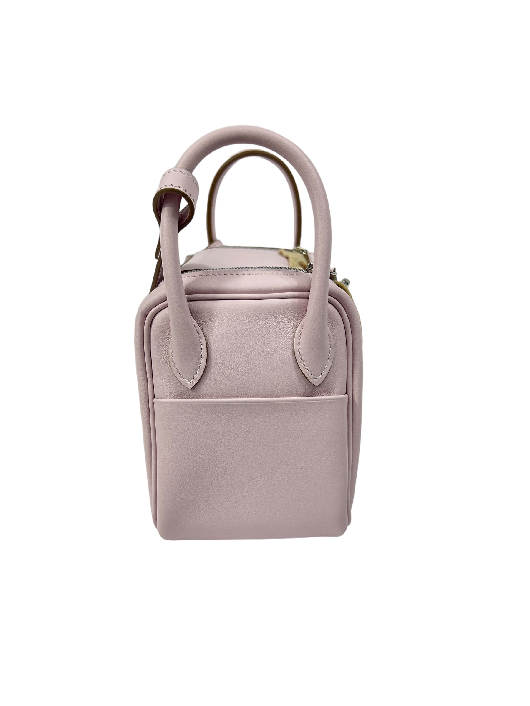 Mauve Pale/Gold Swift Leather Mini Lindy W/PHW