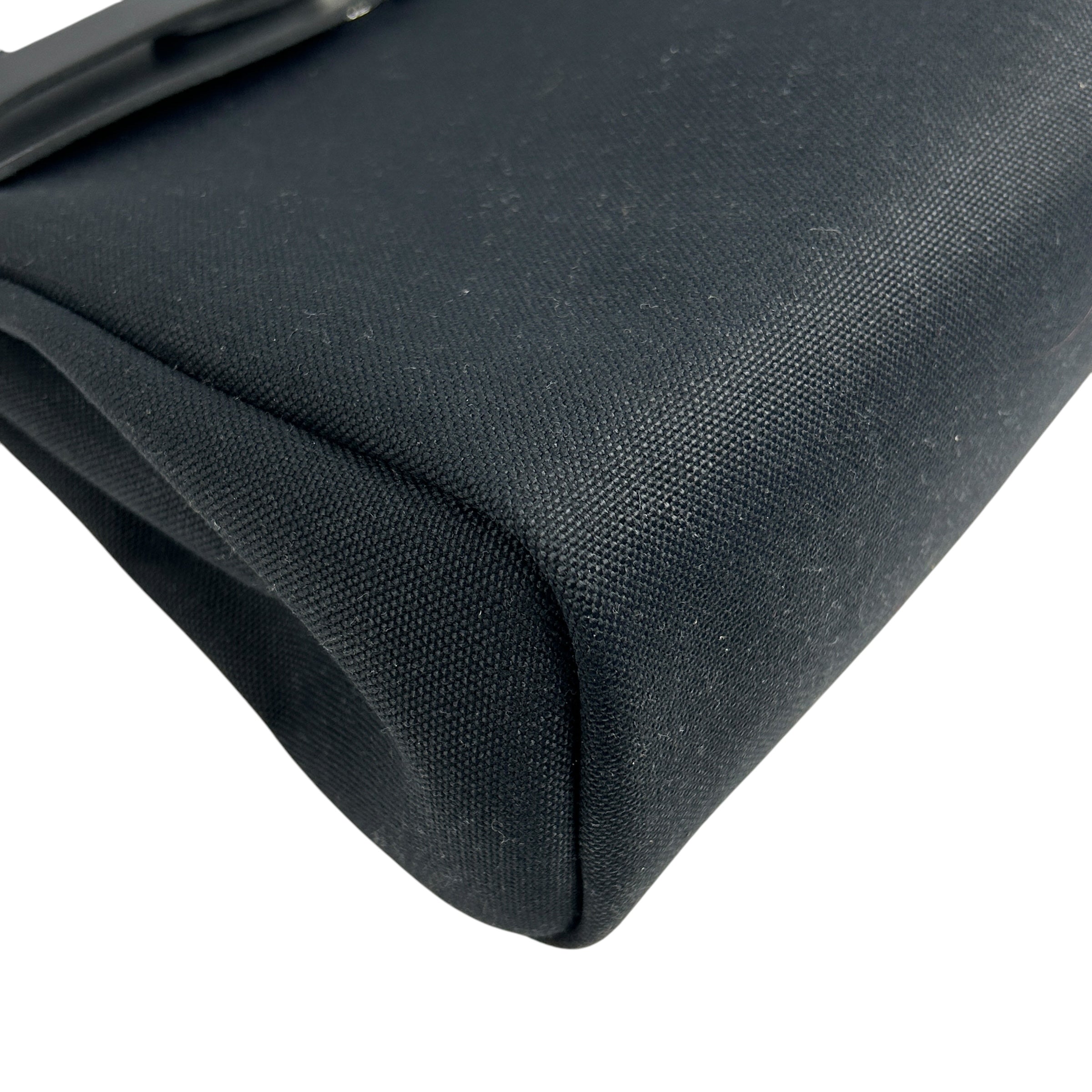 Black Canvas Leather Herbag Zip 31 w/PHW