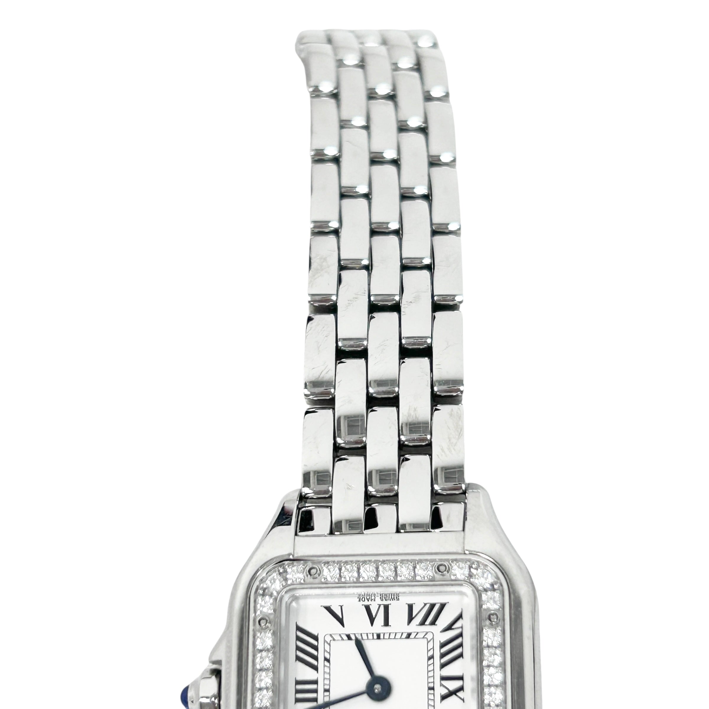 Panthère de Cartier watch w/ Bezel set with brilliant-cut diamonds