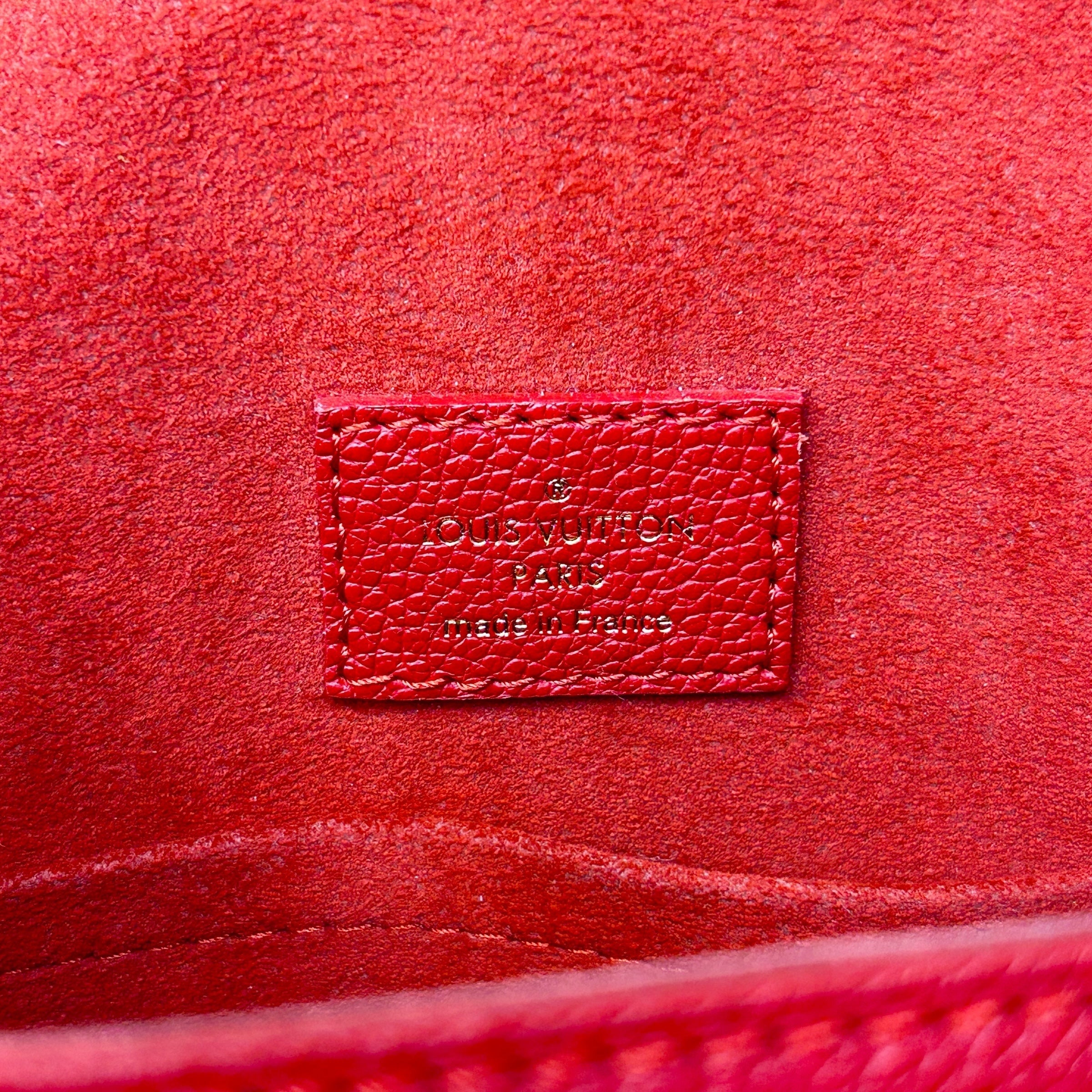 Red Monogram Empreinte Leather Junot Bag w/GHW