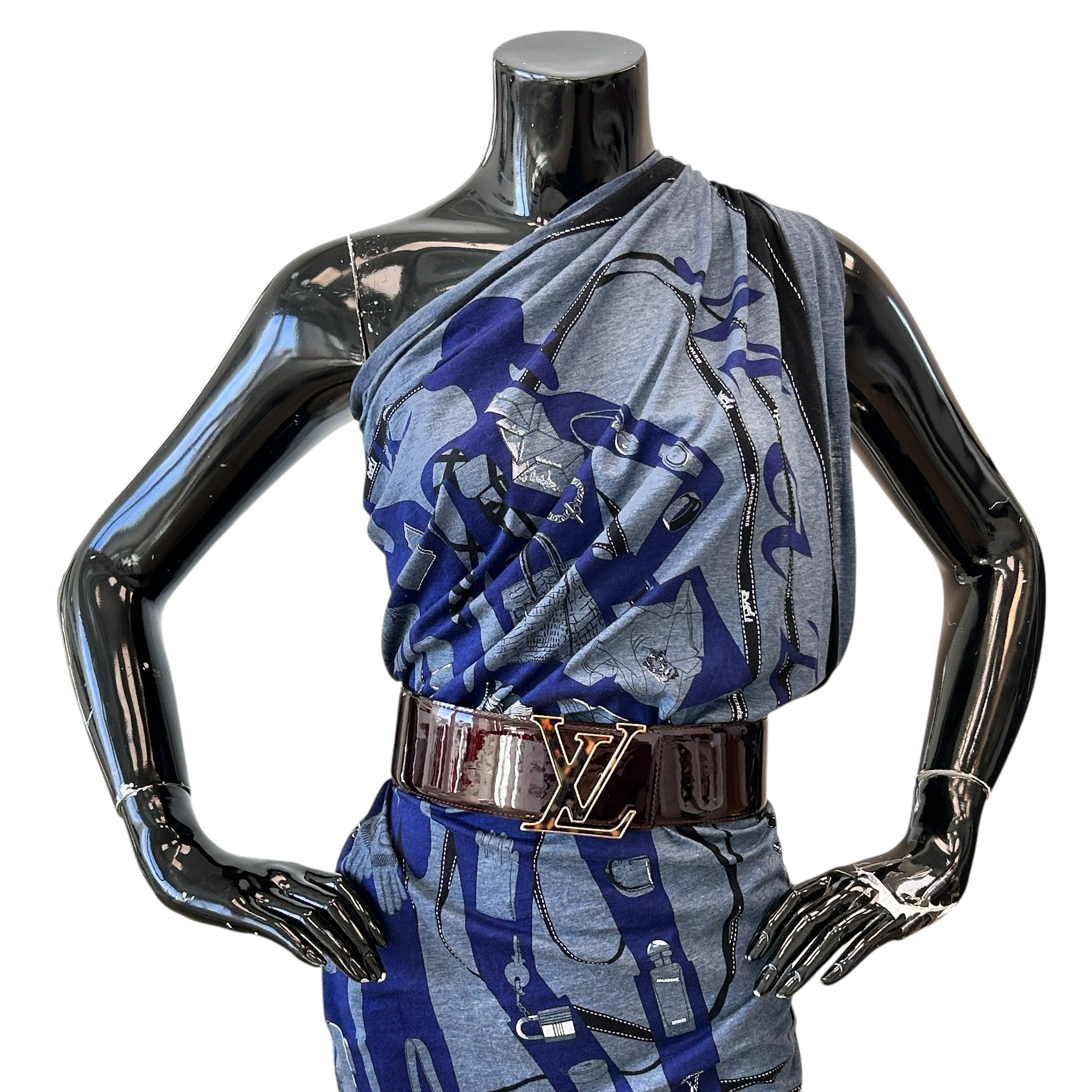 65mm Amarante Vernis Leather LV Initiales Belt