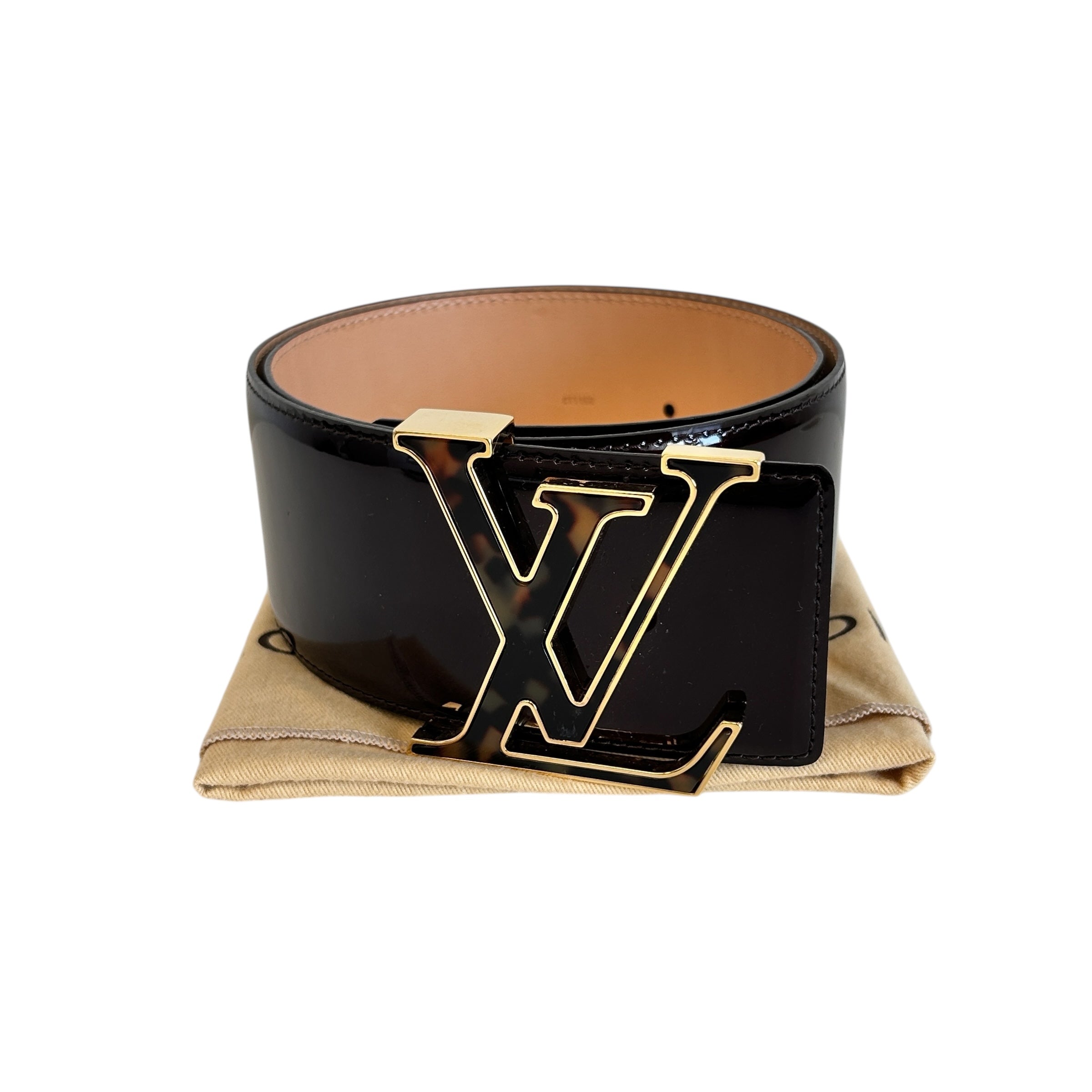 65mm Amarante Vernis Leather LV Initiales Belt