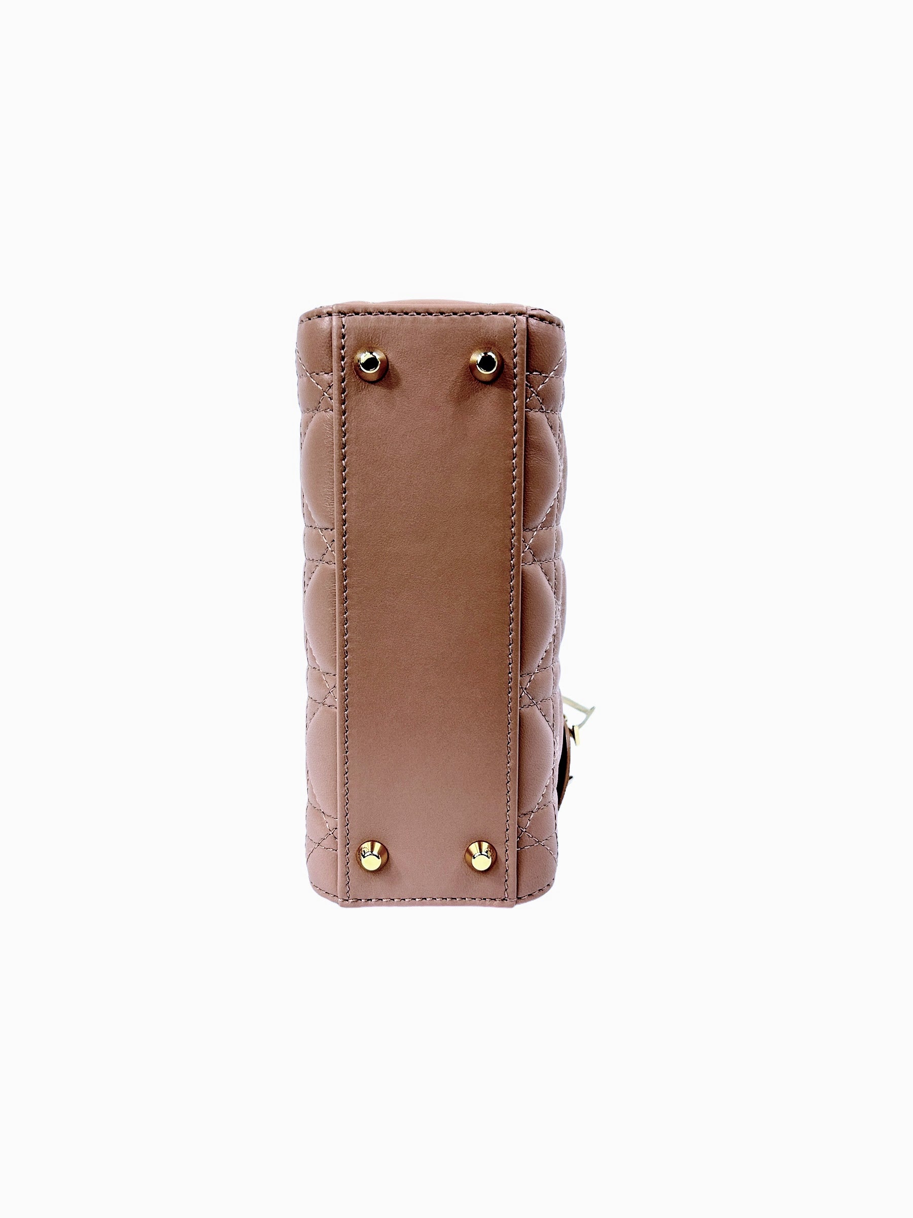 Mini Rose Des Vents Cannage Lambskin Lady Dior W/GHW