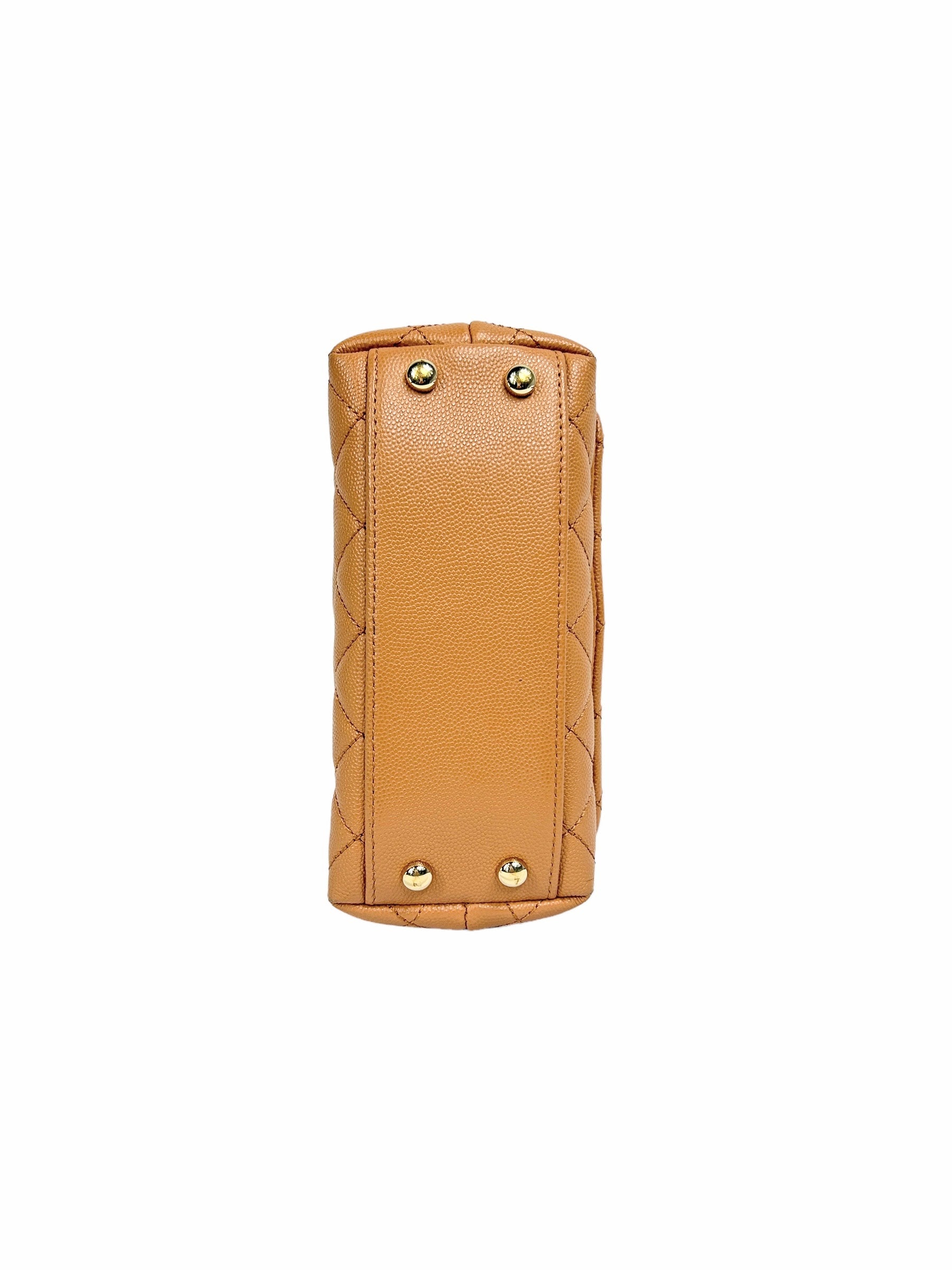 Caviar Camel Quilted Extra Mini Coco Handle w/LGHW-ON LAYAWAY