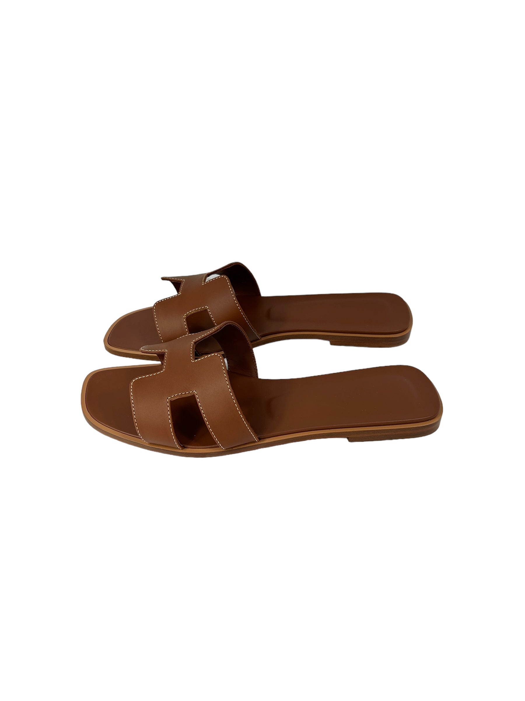 Gold Swift Leather Oran Sandals