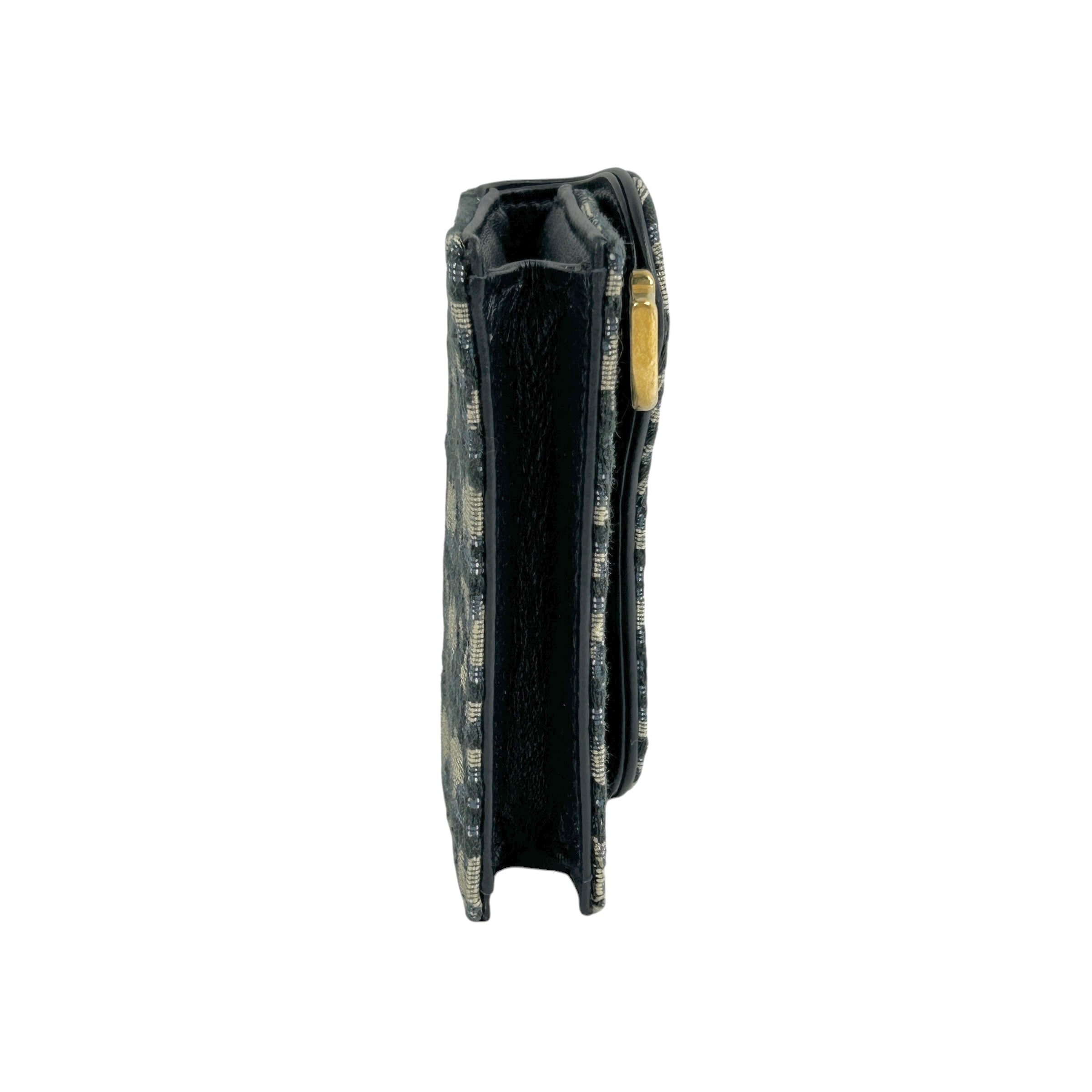 Blue Oblique Saddle Card Holder