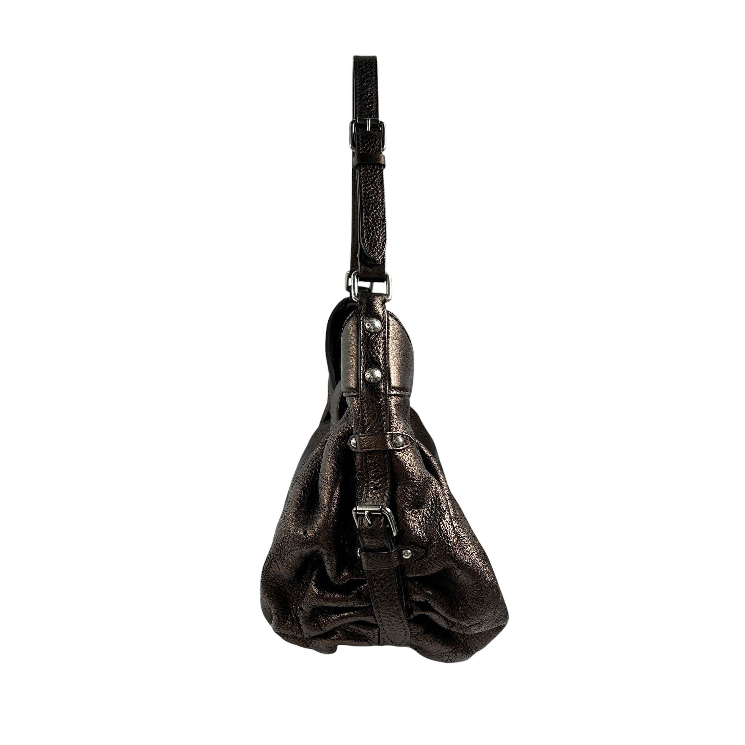 Metallic Mordore Monogram Mahina Leather XS Bag w/SHW