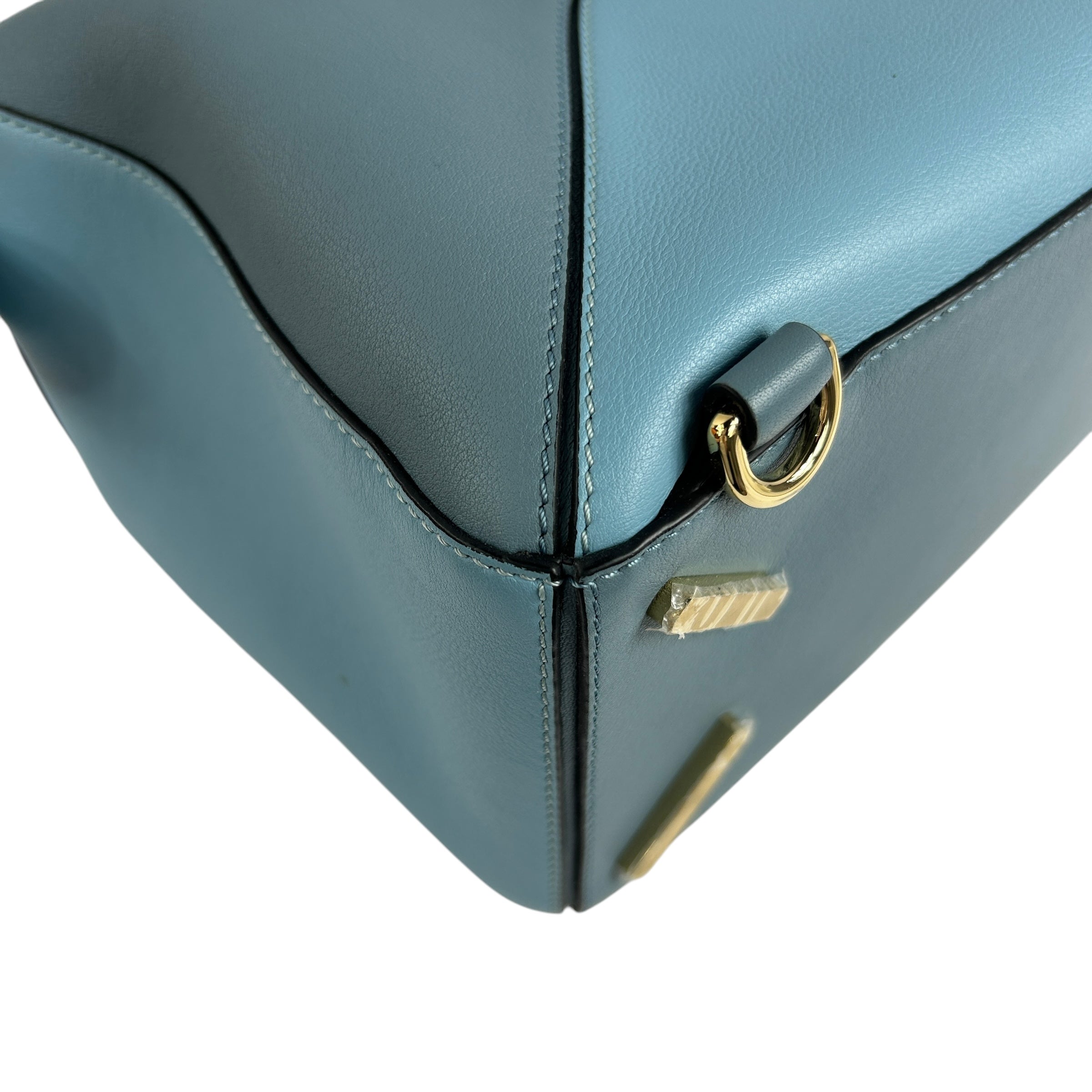 Blue Calfskin Medium Puzzle Bag w/GHW