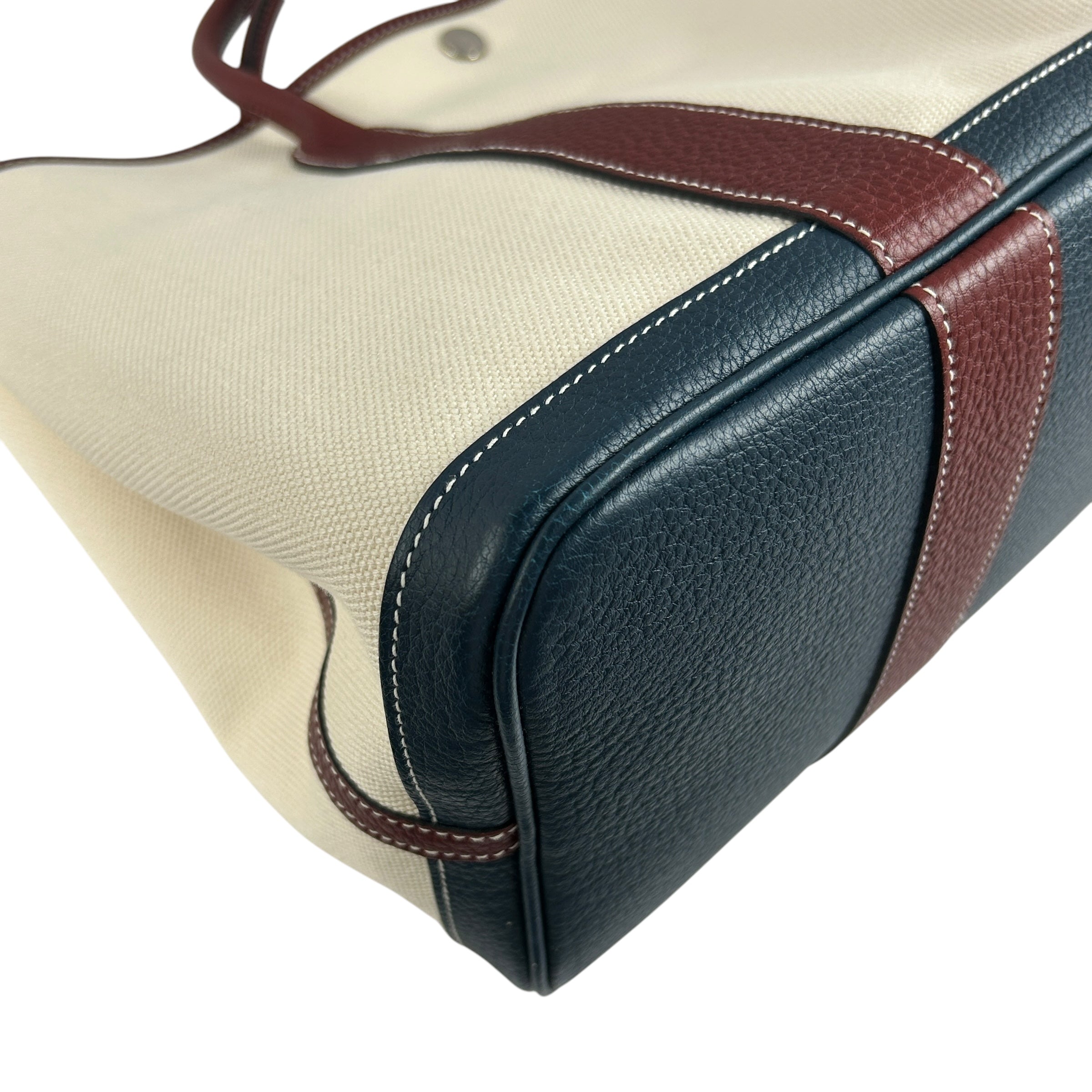 Etoile Canvas and Negonda Burgundy & Navy Leather Garden Party 36 w/PHW