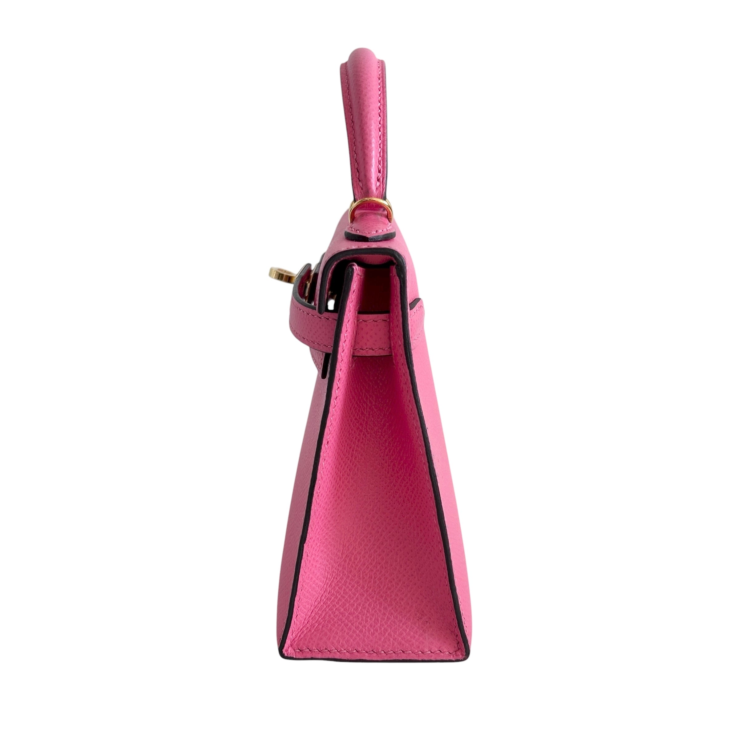 Rose Lipstick Epsom Mini Kelly w/GHW