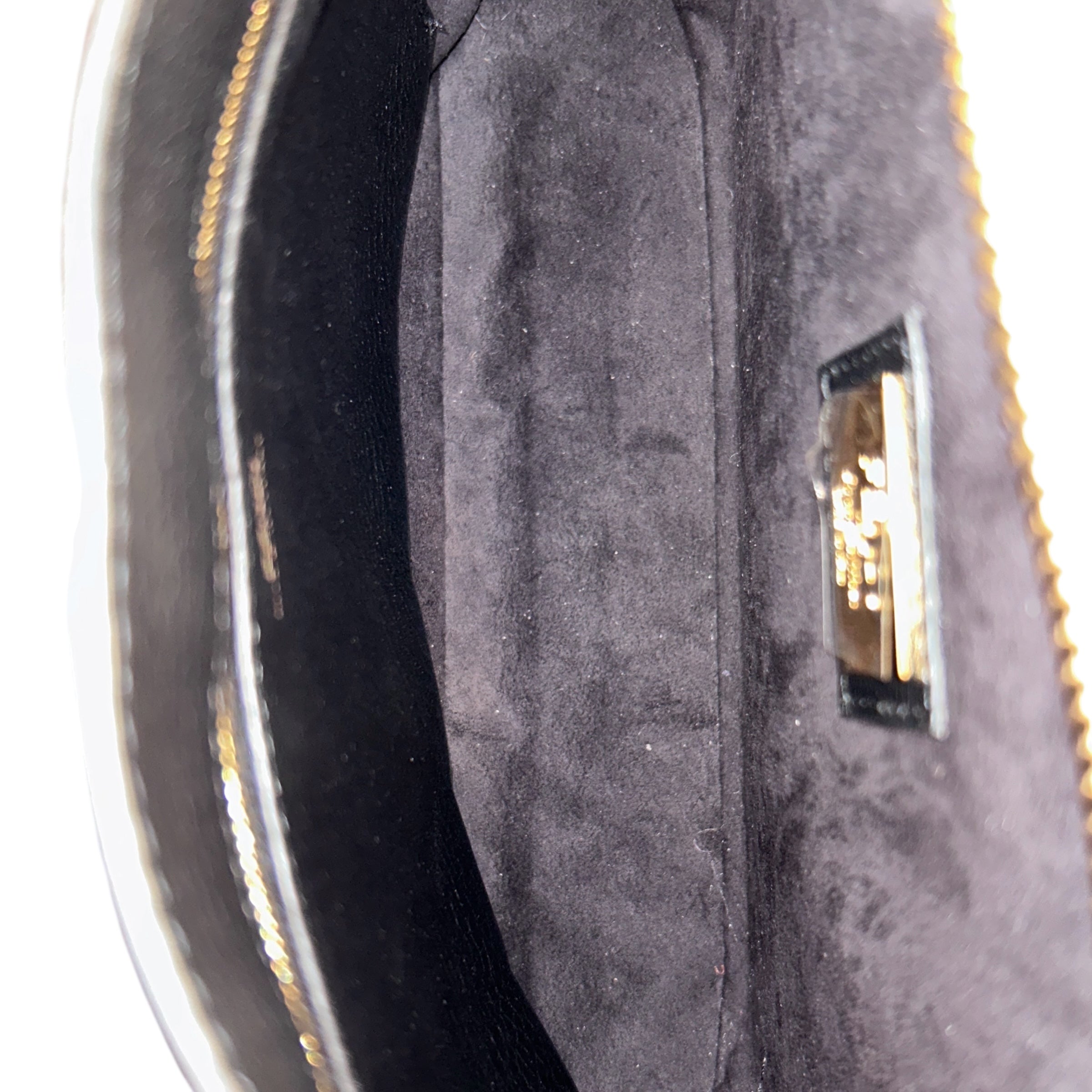 Gold Metallic Leather Hypnotic Dotcom Small Two-way Bag w/GHW