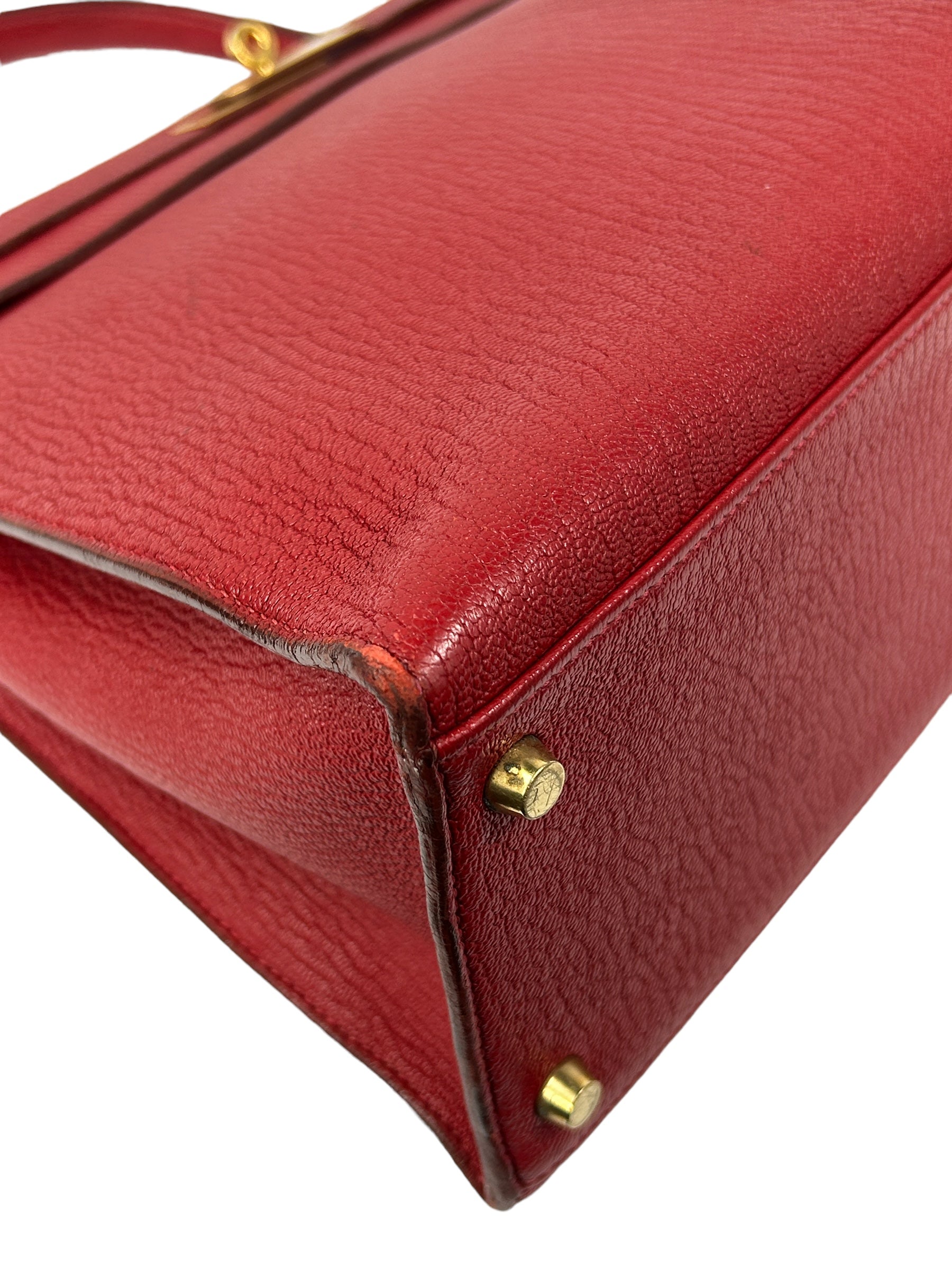 Rouge Vif Chevre Leather Kelly 35 w/GHW