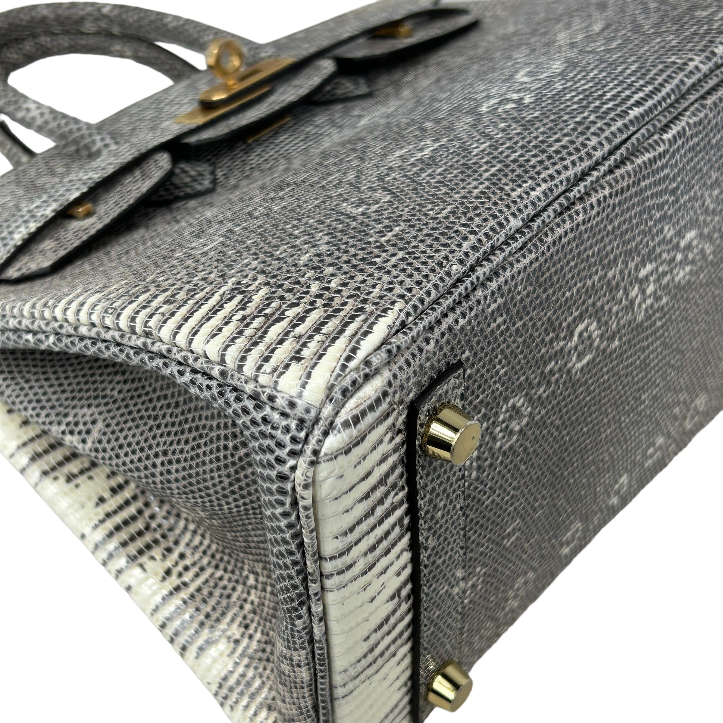 Lizard Natura Lisse Birkin 25 W/GHW - Haute Classics