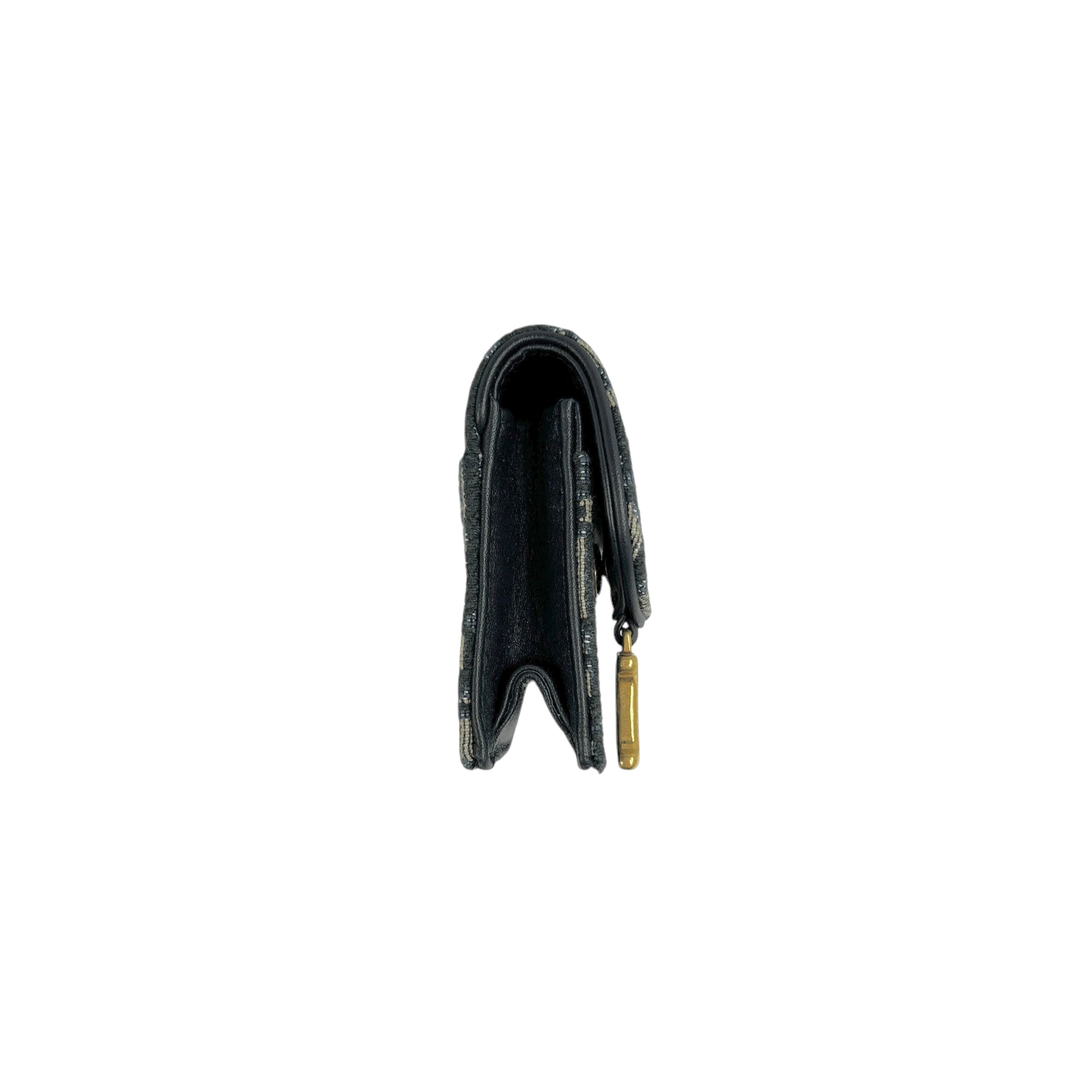 Blue Oblique Saddle Card Holder