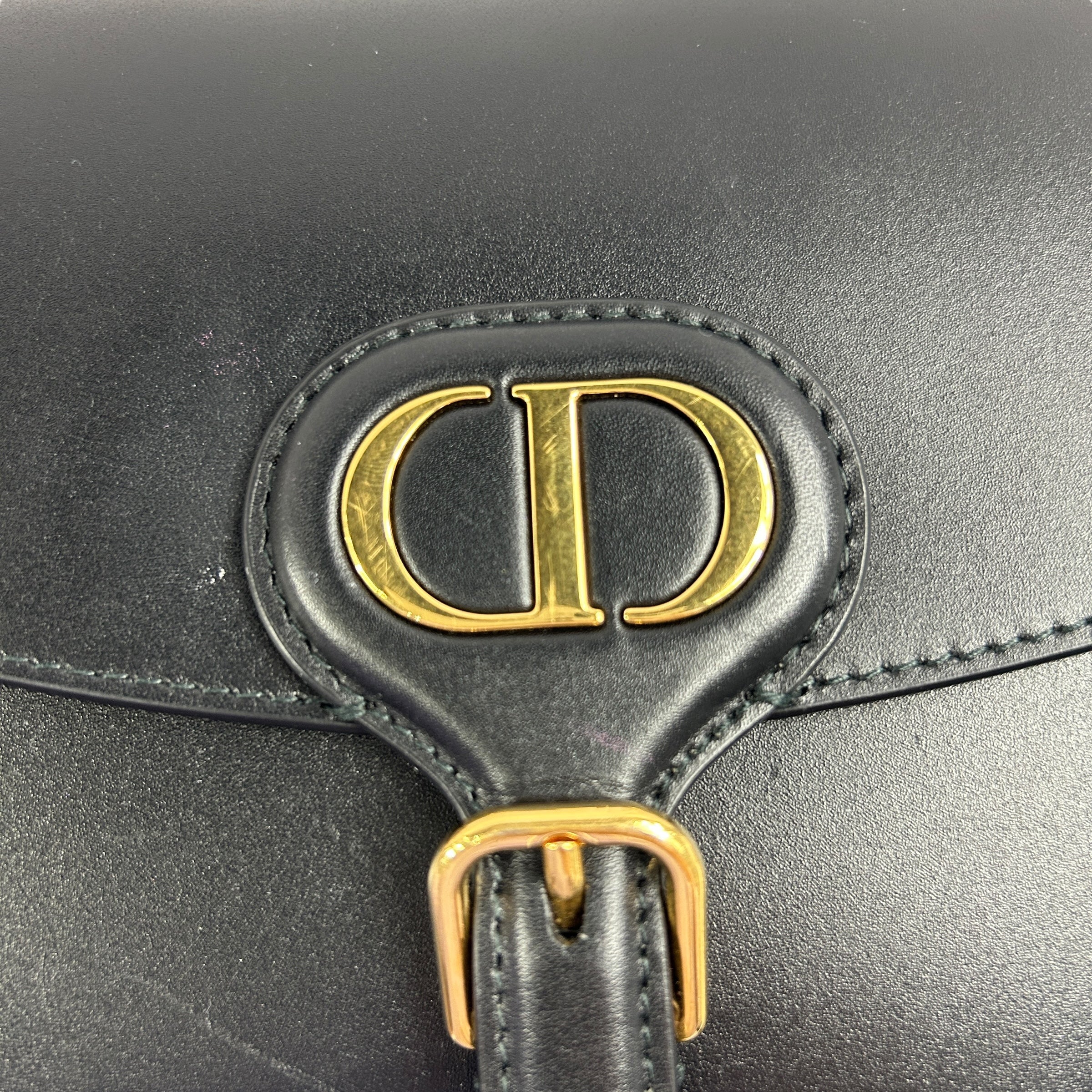 Black Calfskin Leather Medium Bobby Bag w/GHW