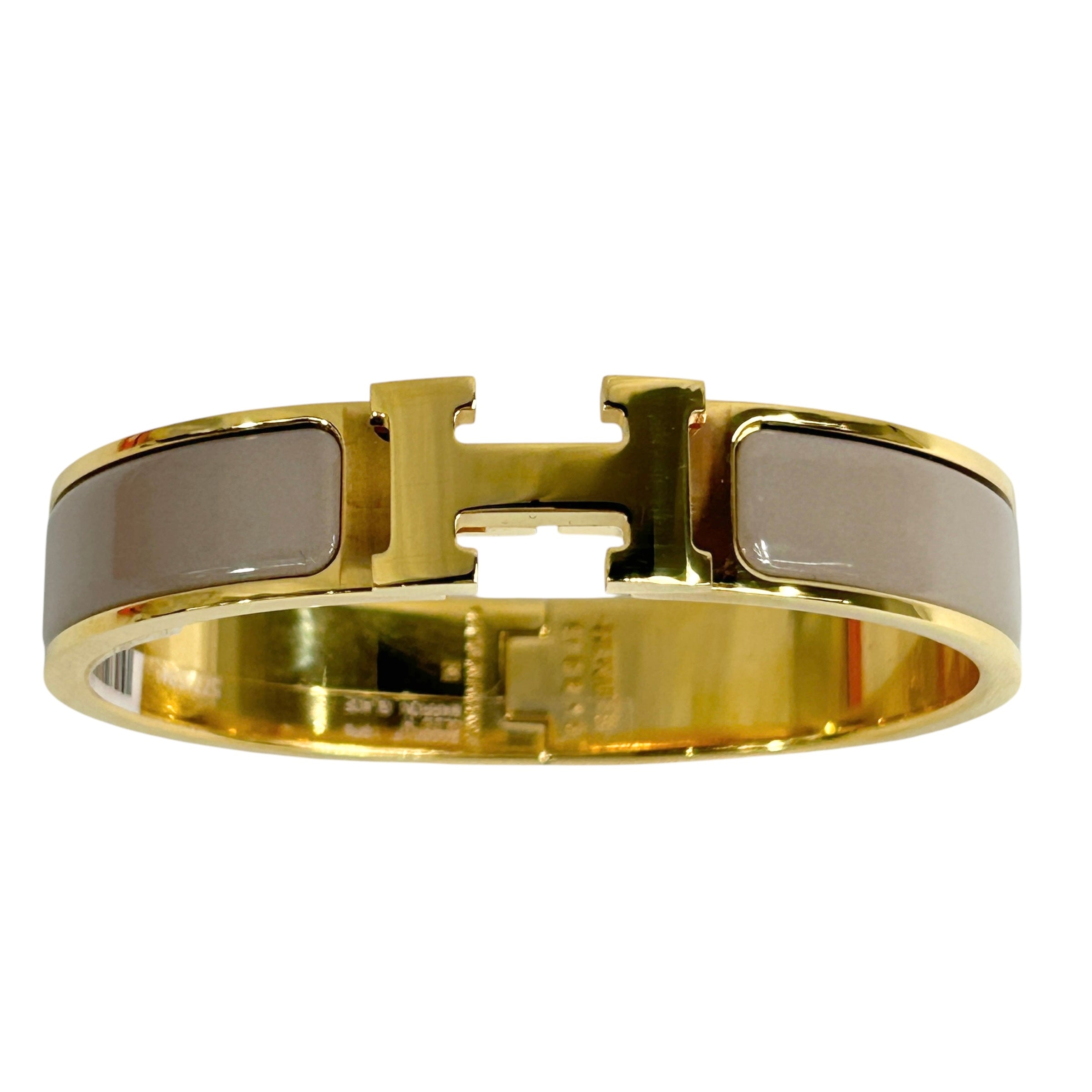 Yellow Gold Plated Marron Glace Clic H Bracelet