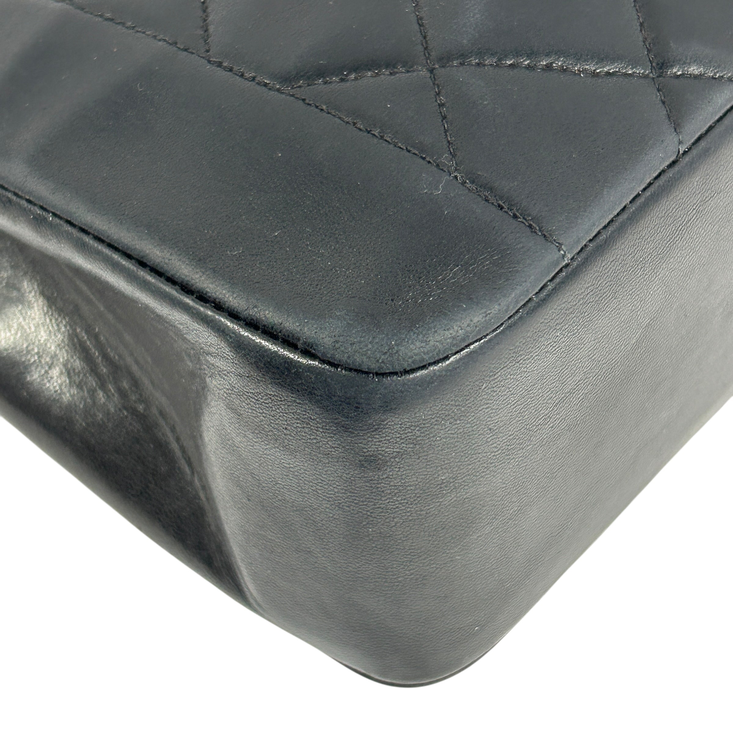 Vintage Lambskin Chocolate Brown Medium Diana Flap w/GHW