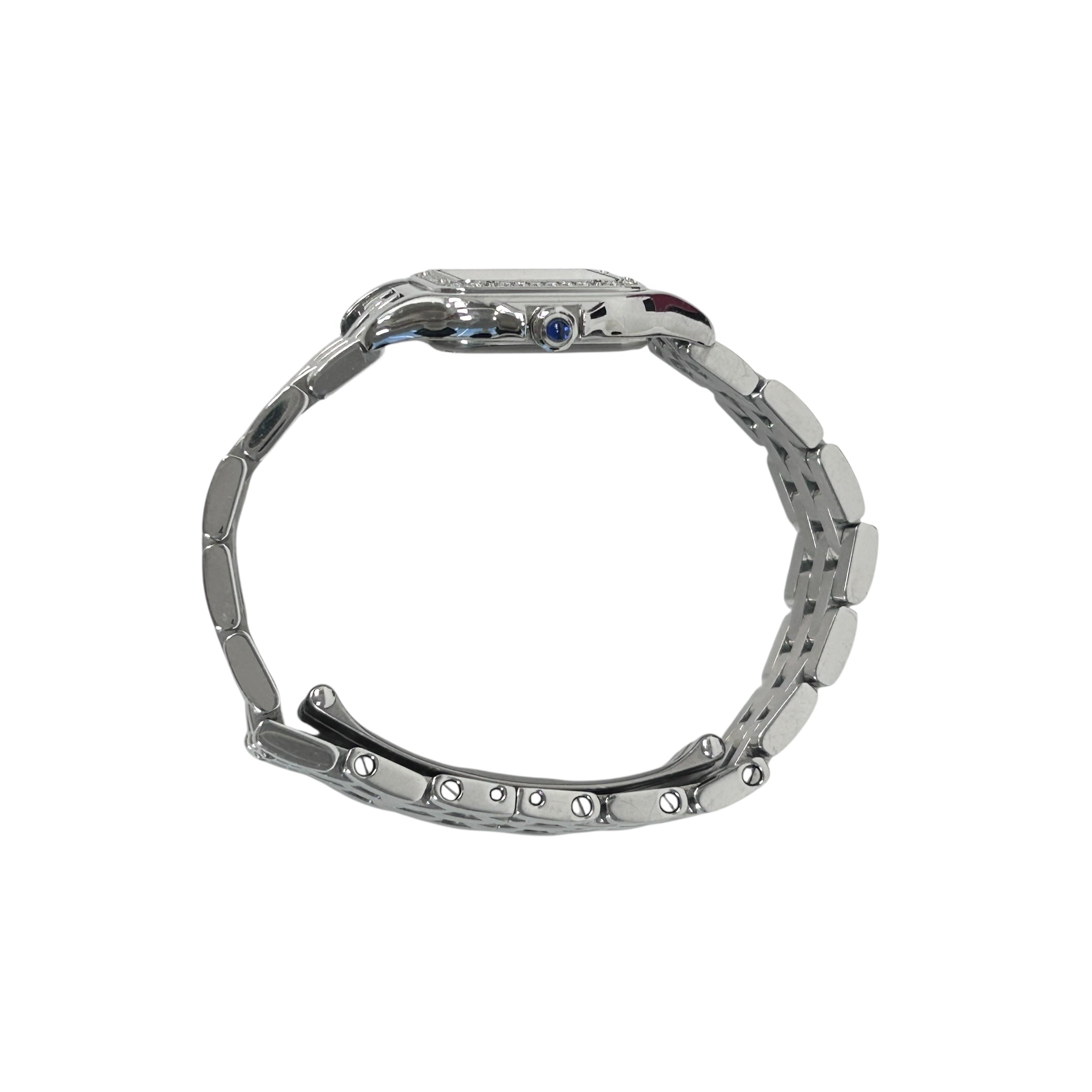 Panthère de Cartier watch w/ Bezel set with brilliant-cut diamonds