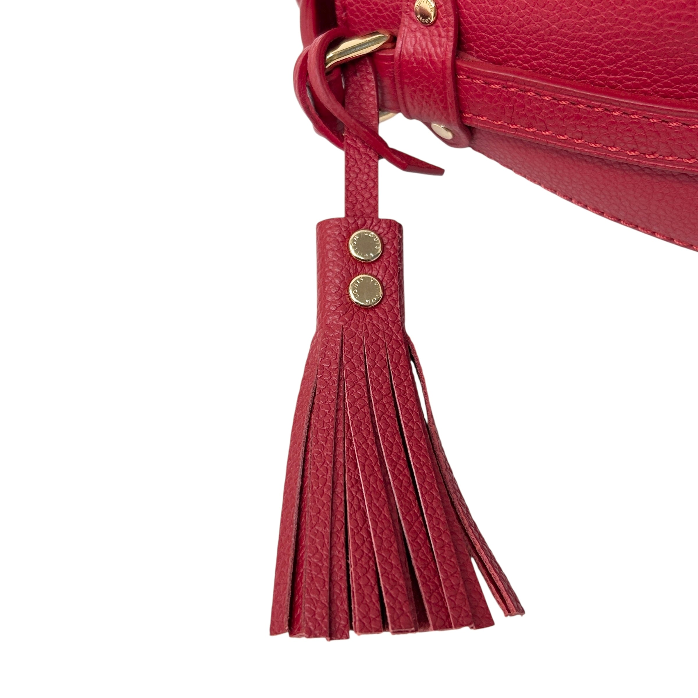 Red Monogram Empreinte Leather Junot Bag w/GHW