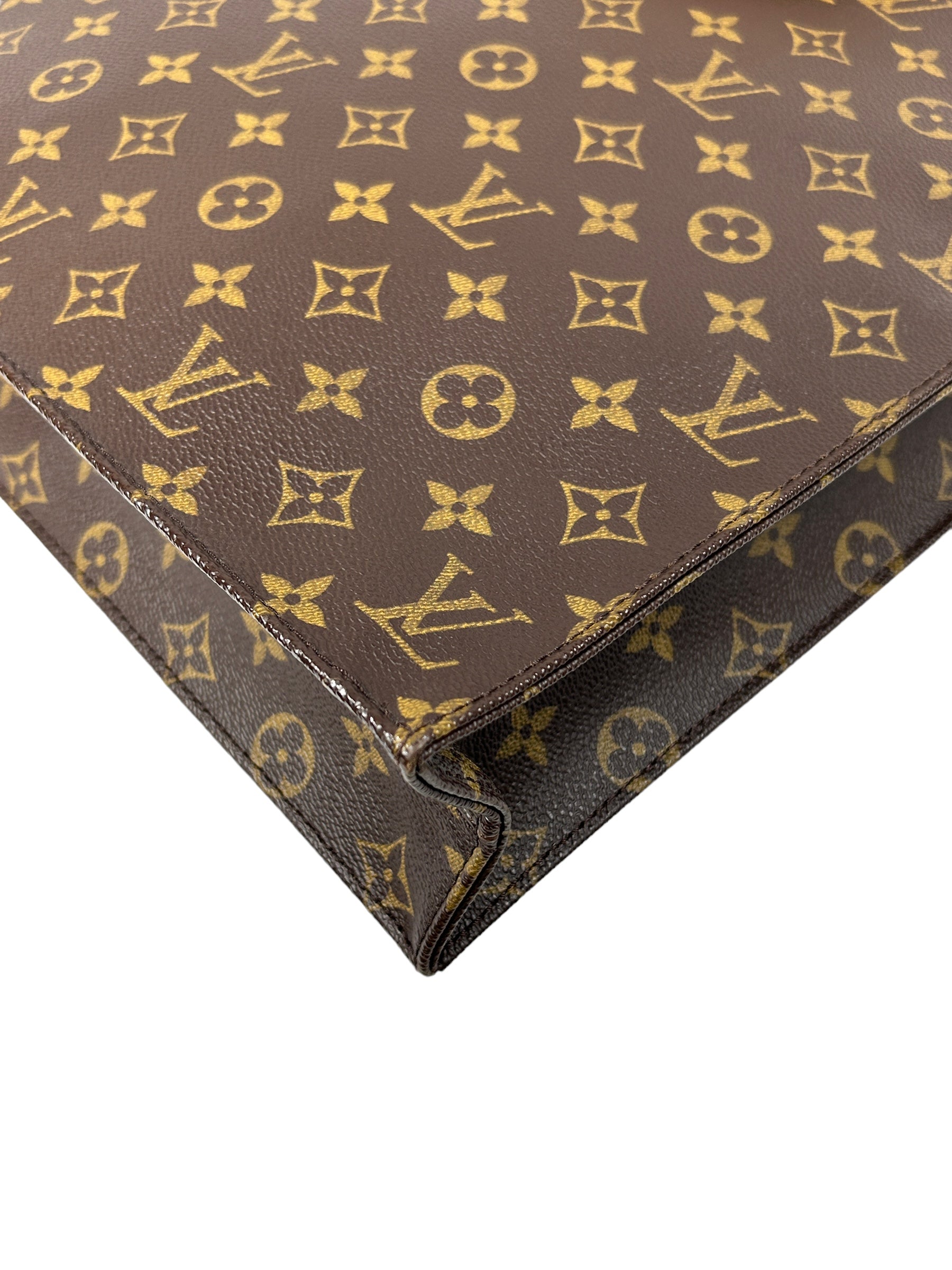 Monogram Coated Canvas Sac Plat Brown Bag w/GHW