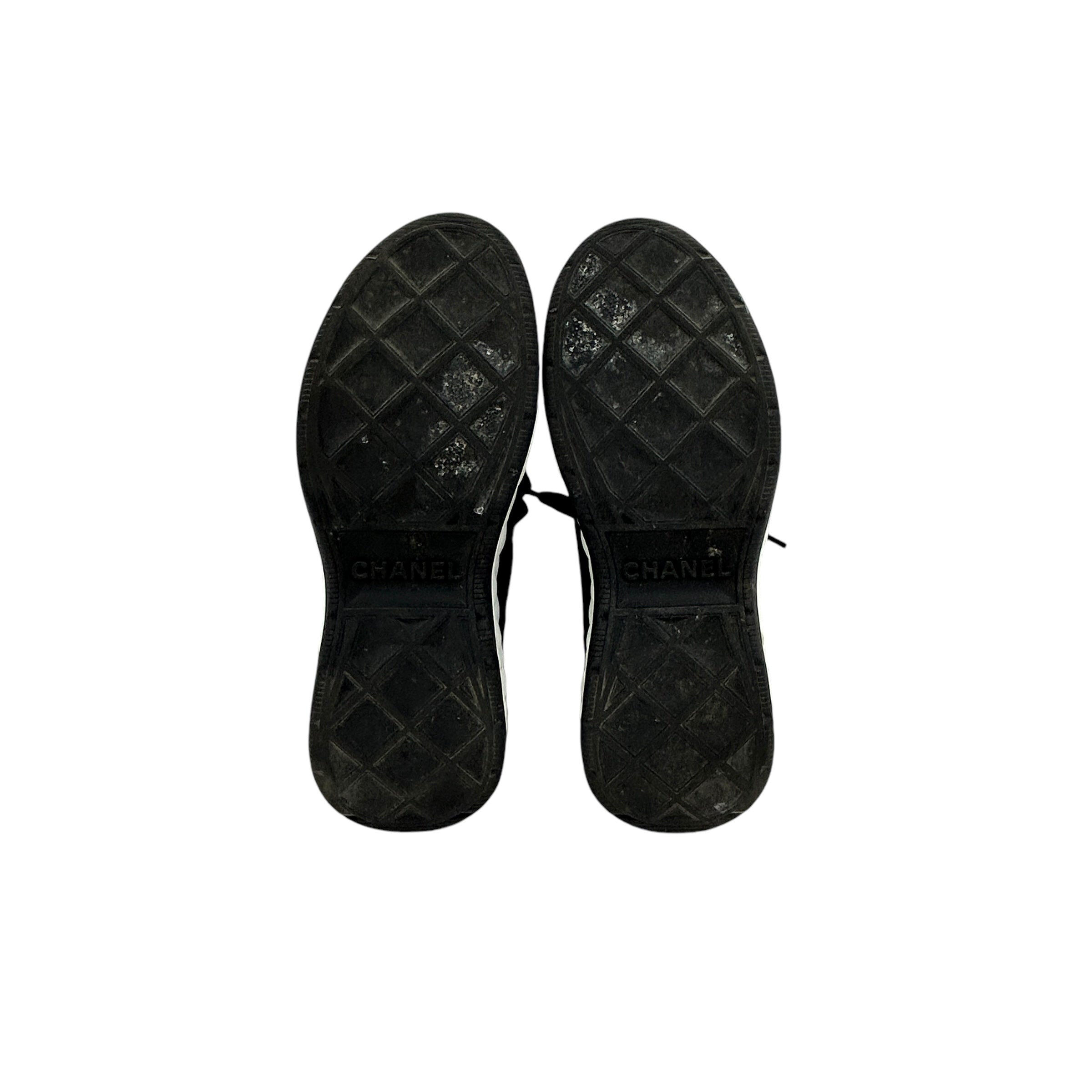 Black Velvet Calfskin and Mixed Fibers Tennis Sneaker w/GHW