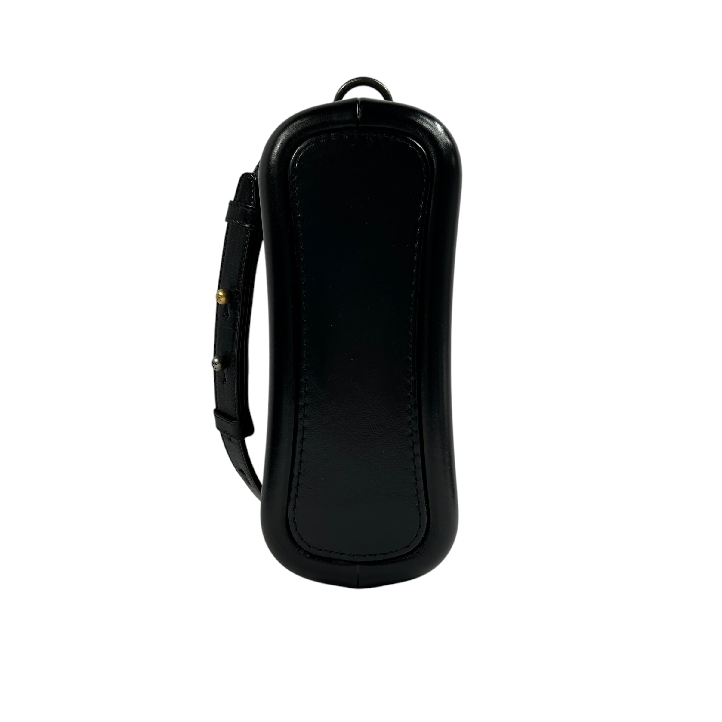 Black Aged Quilted Calfskin Leather Medium Gabrielle Hobo Bag w/AGHW/RHW/SHW/GHW