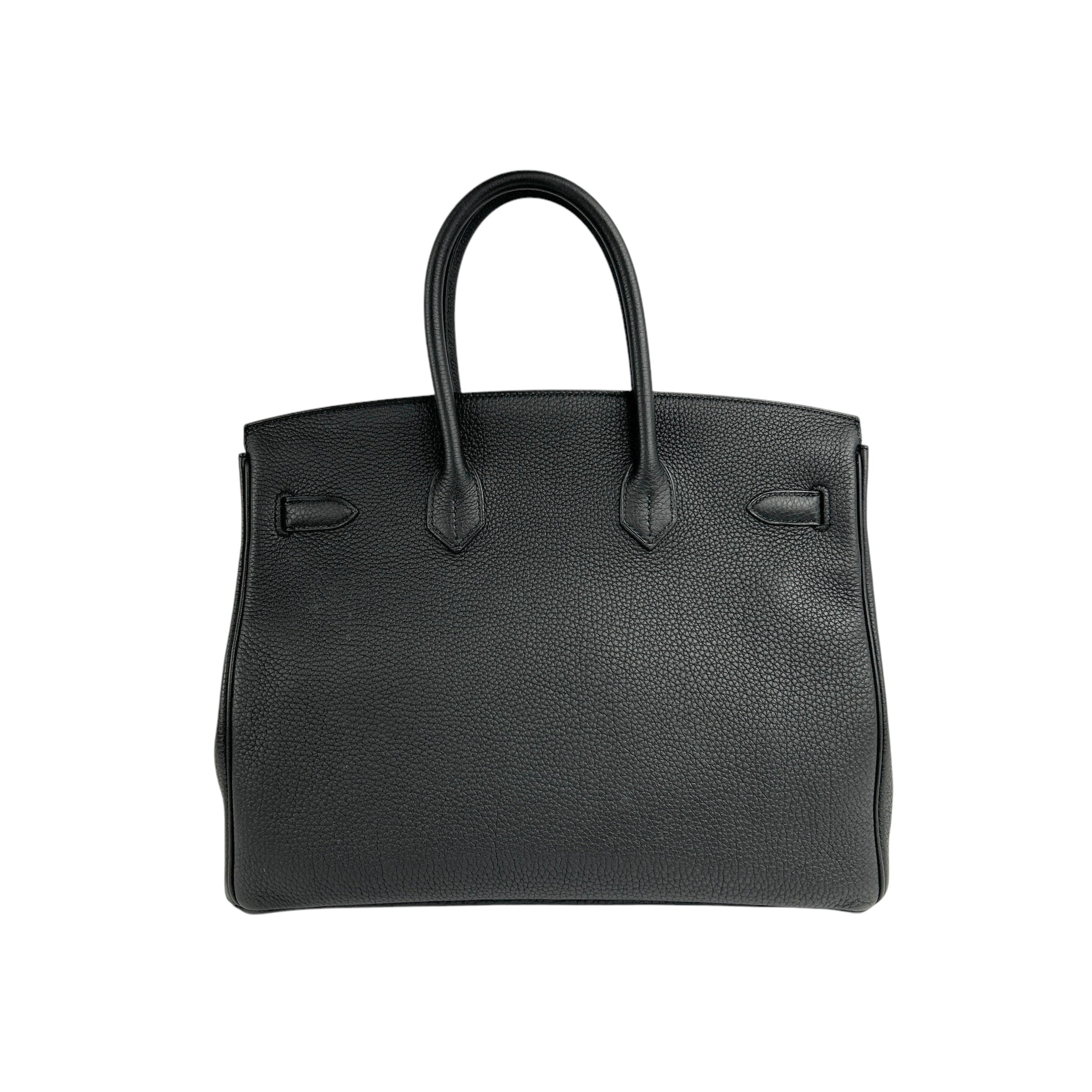 Black Clemence Leather Birkin 35 Bag w/PHW