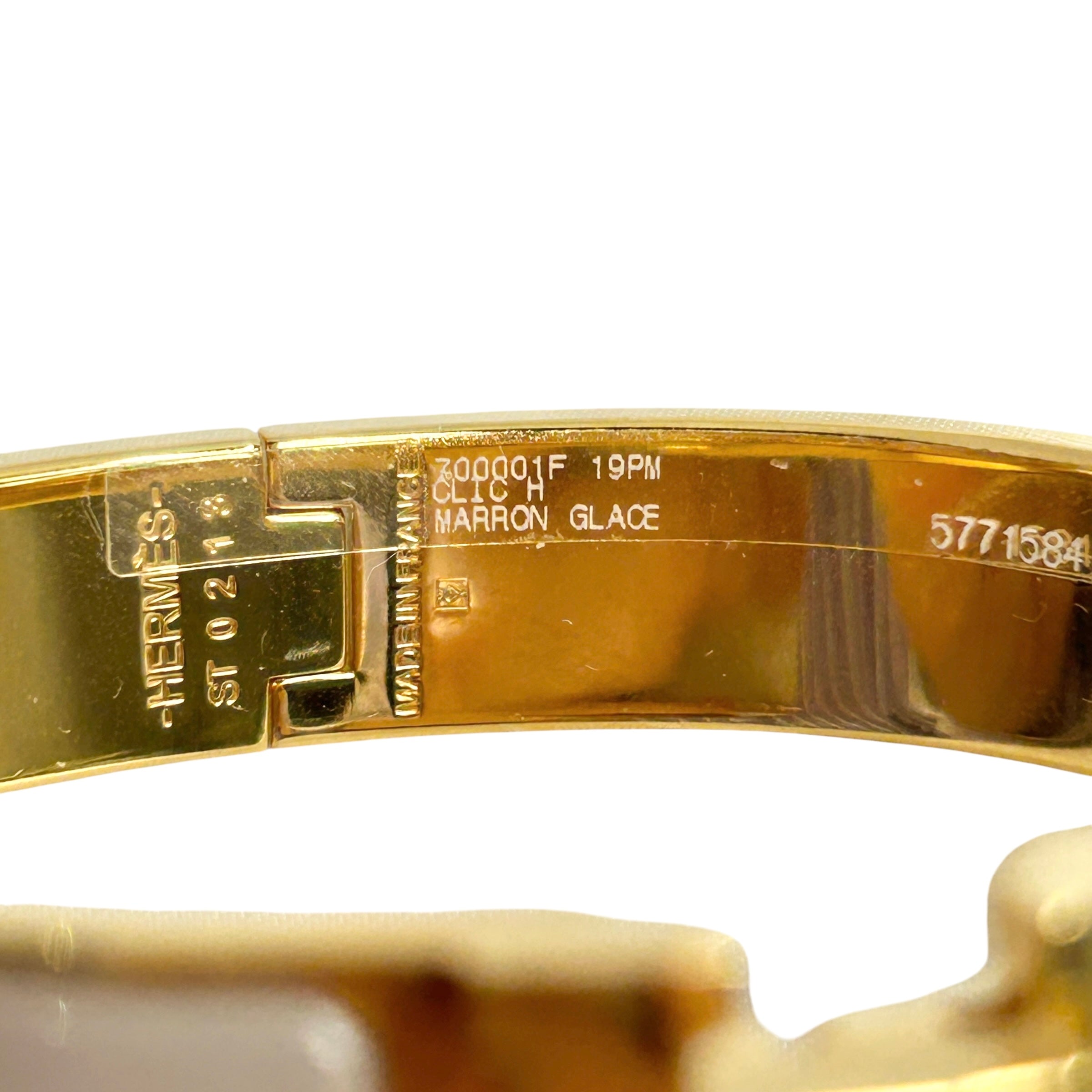 Yellow Gold Plated Marron Glace Clic H Bracelet