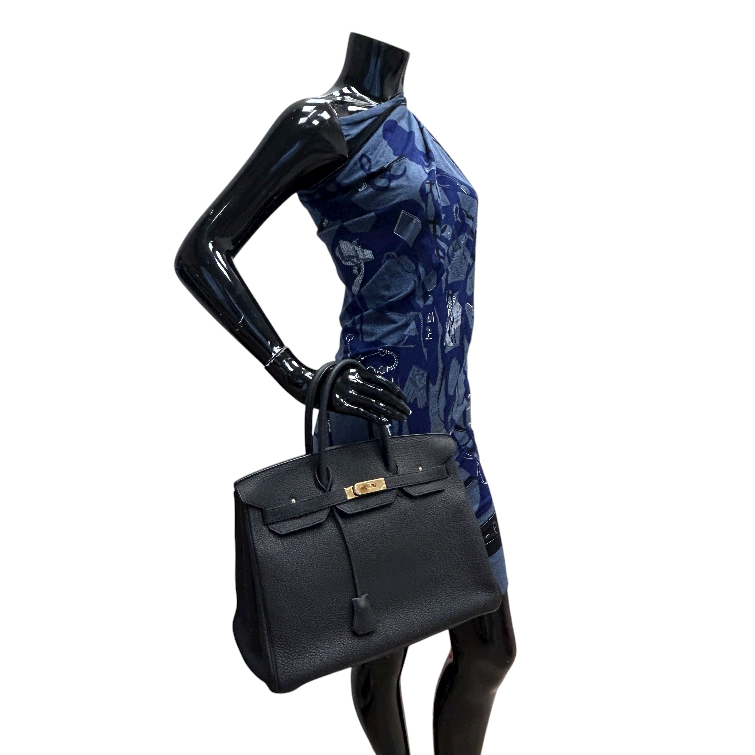 Black Togo Leather Birkin 35 w/GHW