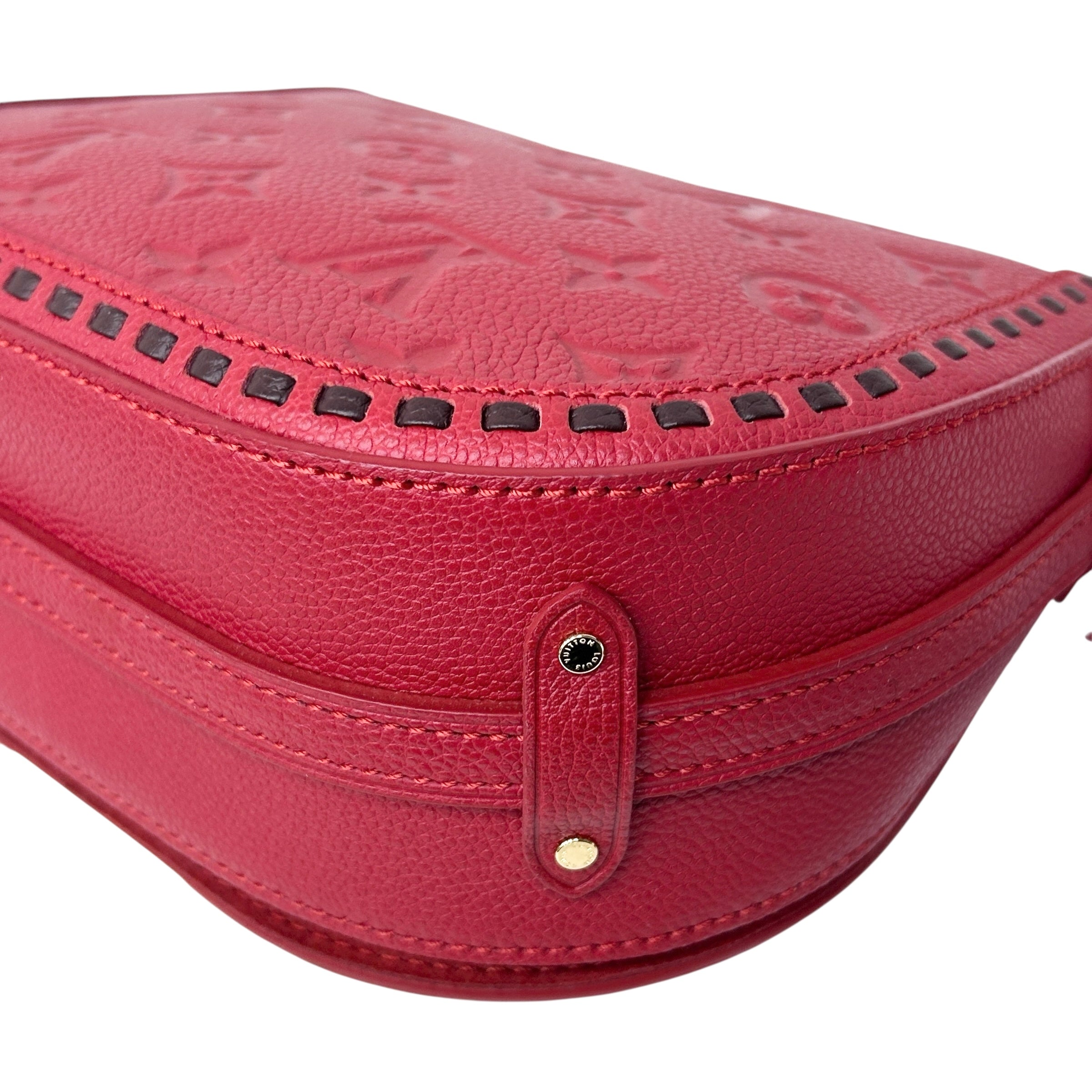 Red Monogram Empreinte Leather Junot Bag w/GHW