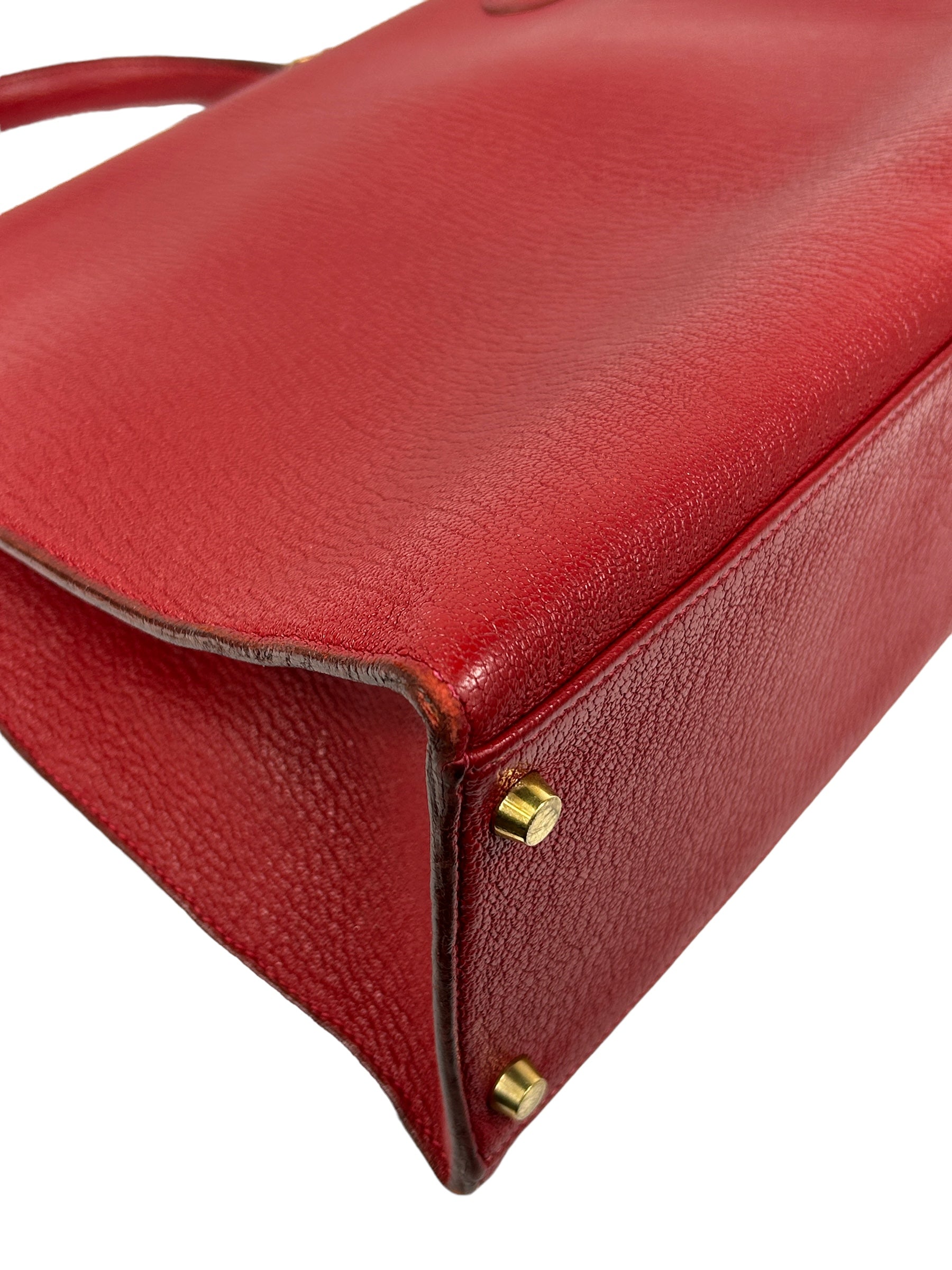 Rouge Vif Chevre Leather Kelly 35 w/GHW