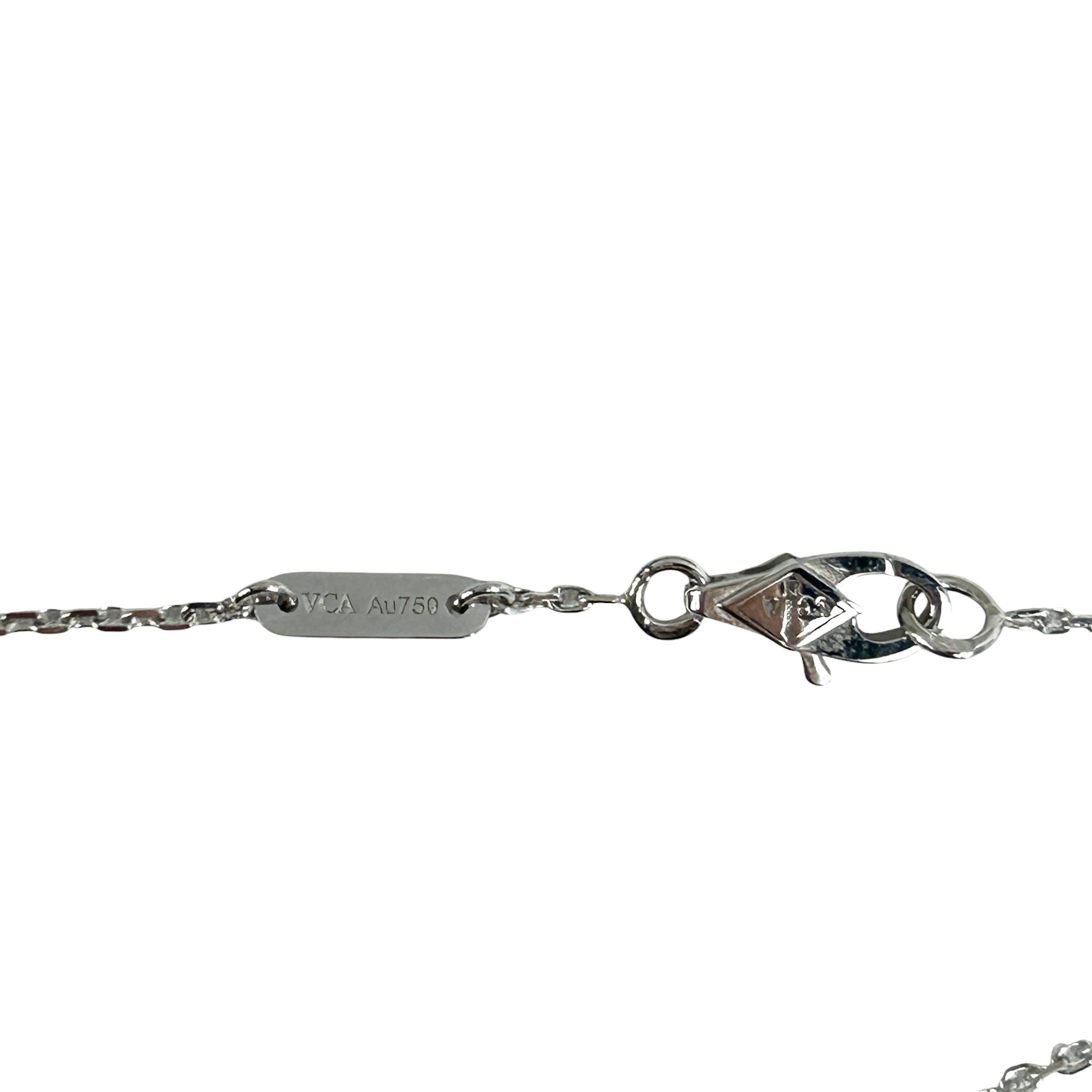 Sweet Alhambra 18K White Gold Motif Diamond Bracelet