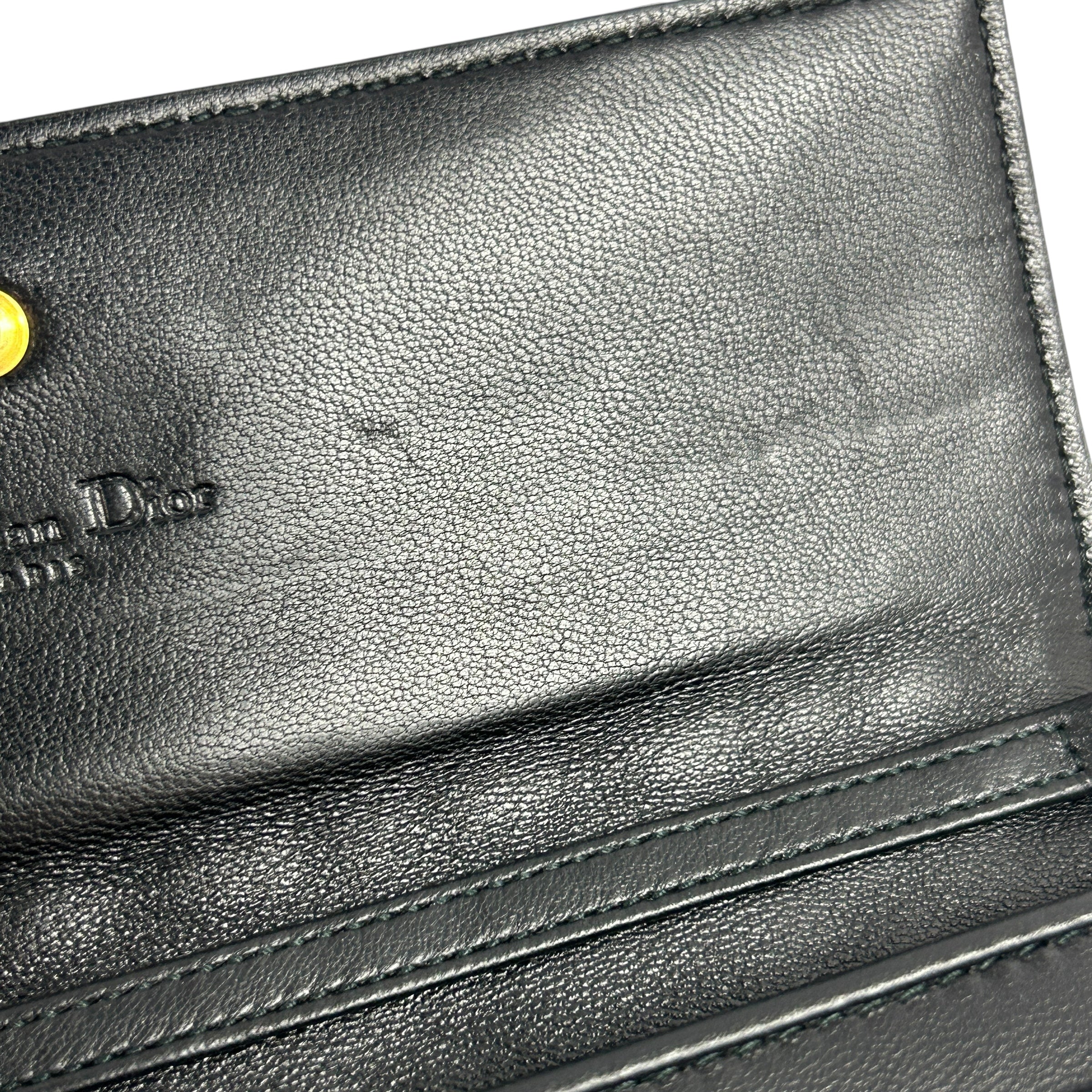 Black Quilted Cannage Leather Lady Dior Wallet