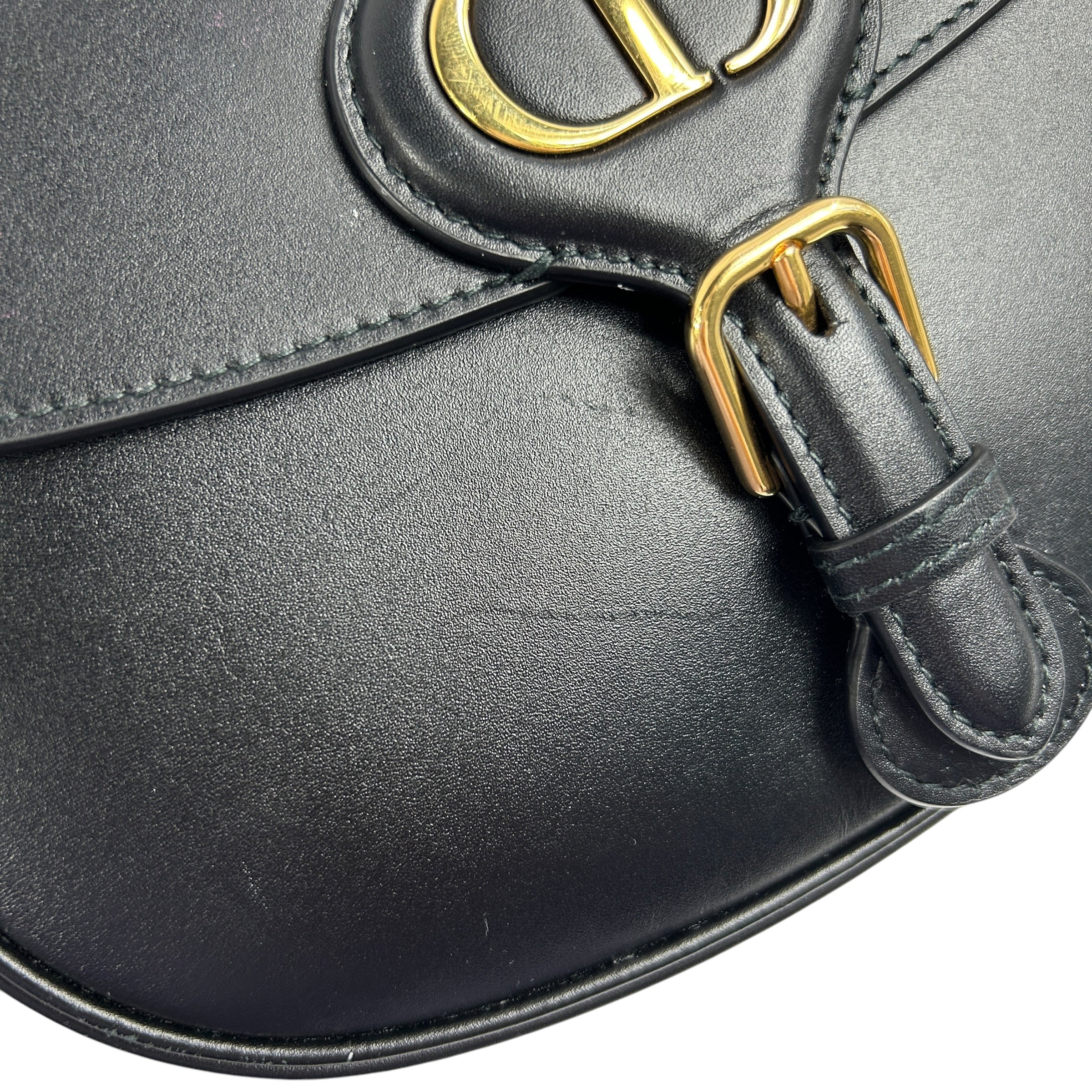 Black Calfskin Leather Medium Bobby Bag w/GHW