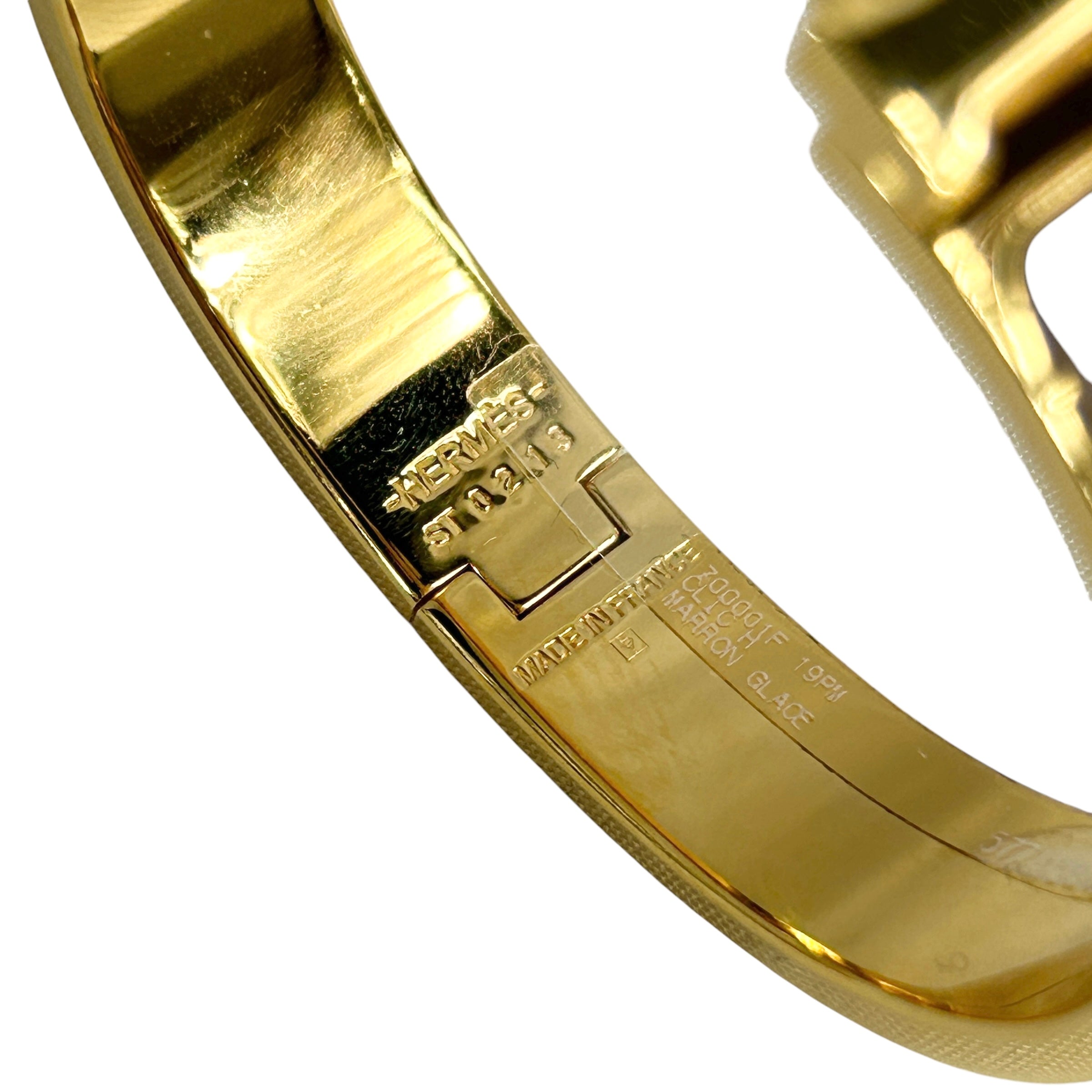 Yellow Gold Plated Marron Glace Clic H Bracelet