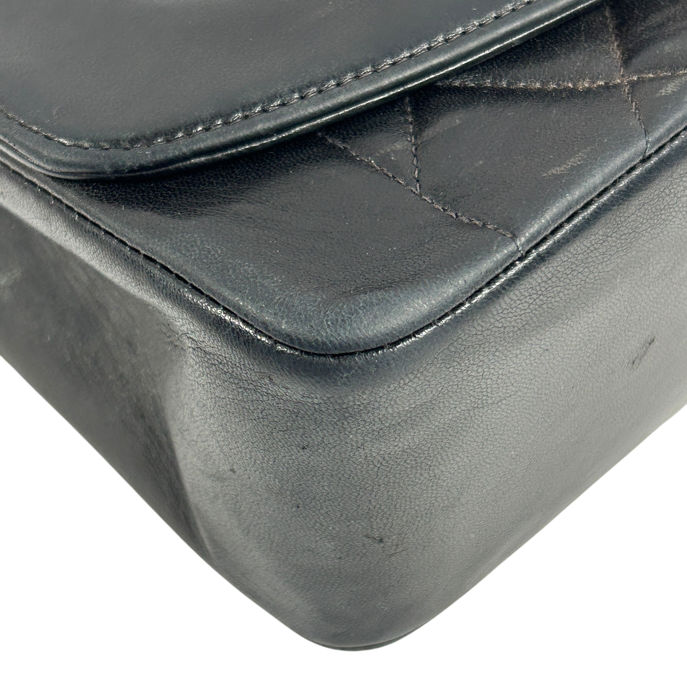 Vintage Lambskin Chocolate Brown Medium Diana Flap w/GHW
