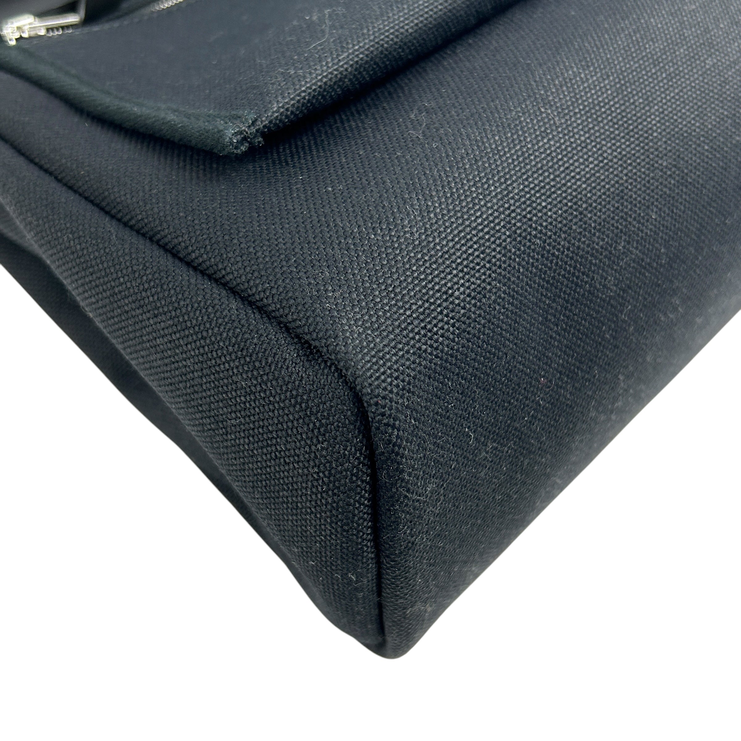 Black Canvas Leather Herbag Zip 31 w/PHW